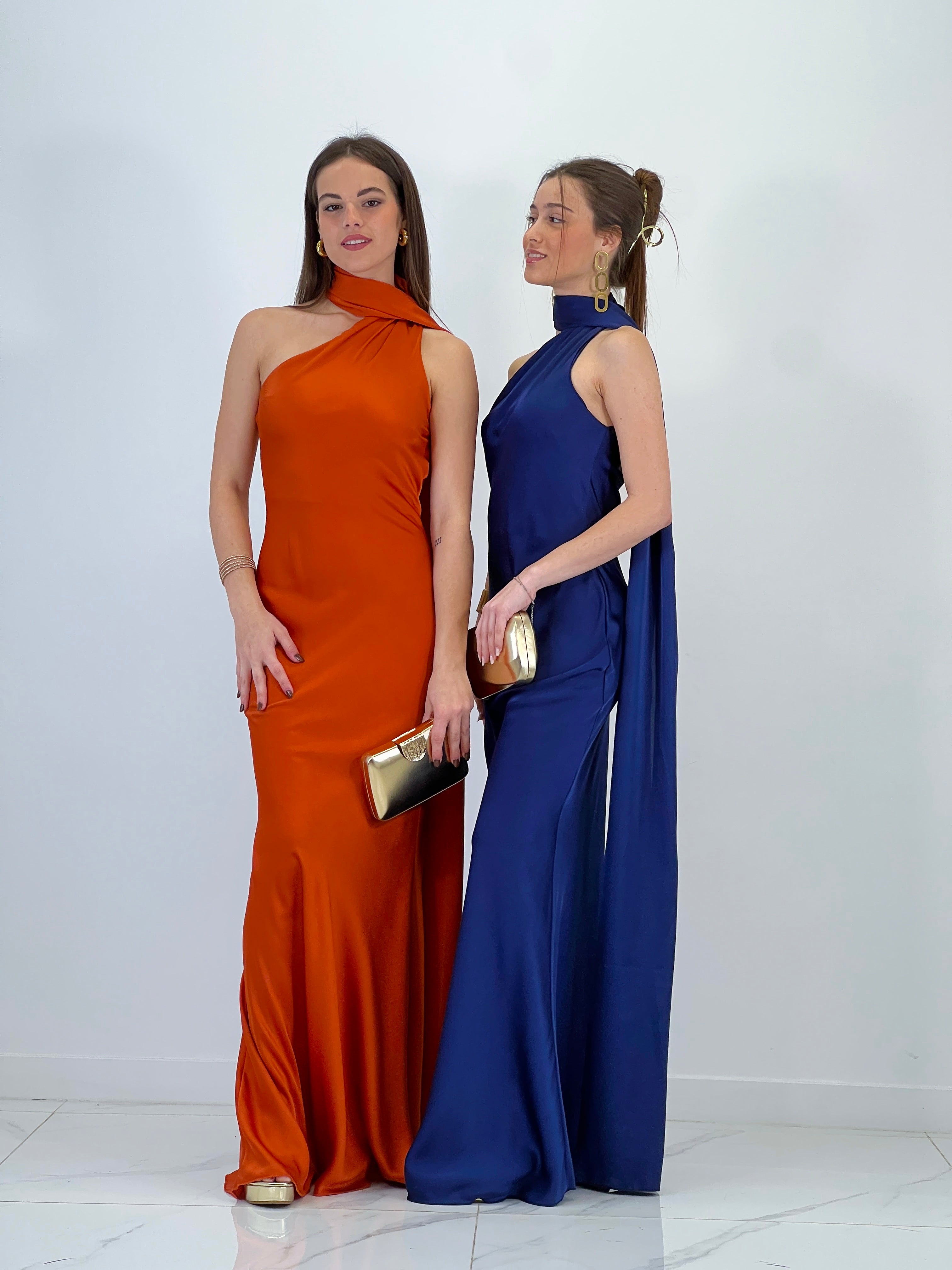 Vestido raso choker Priscila