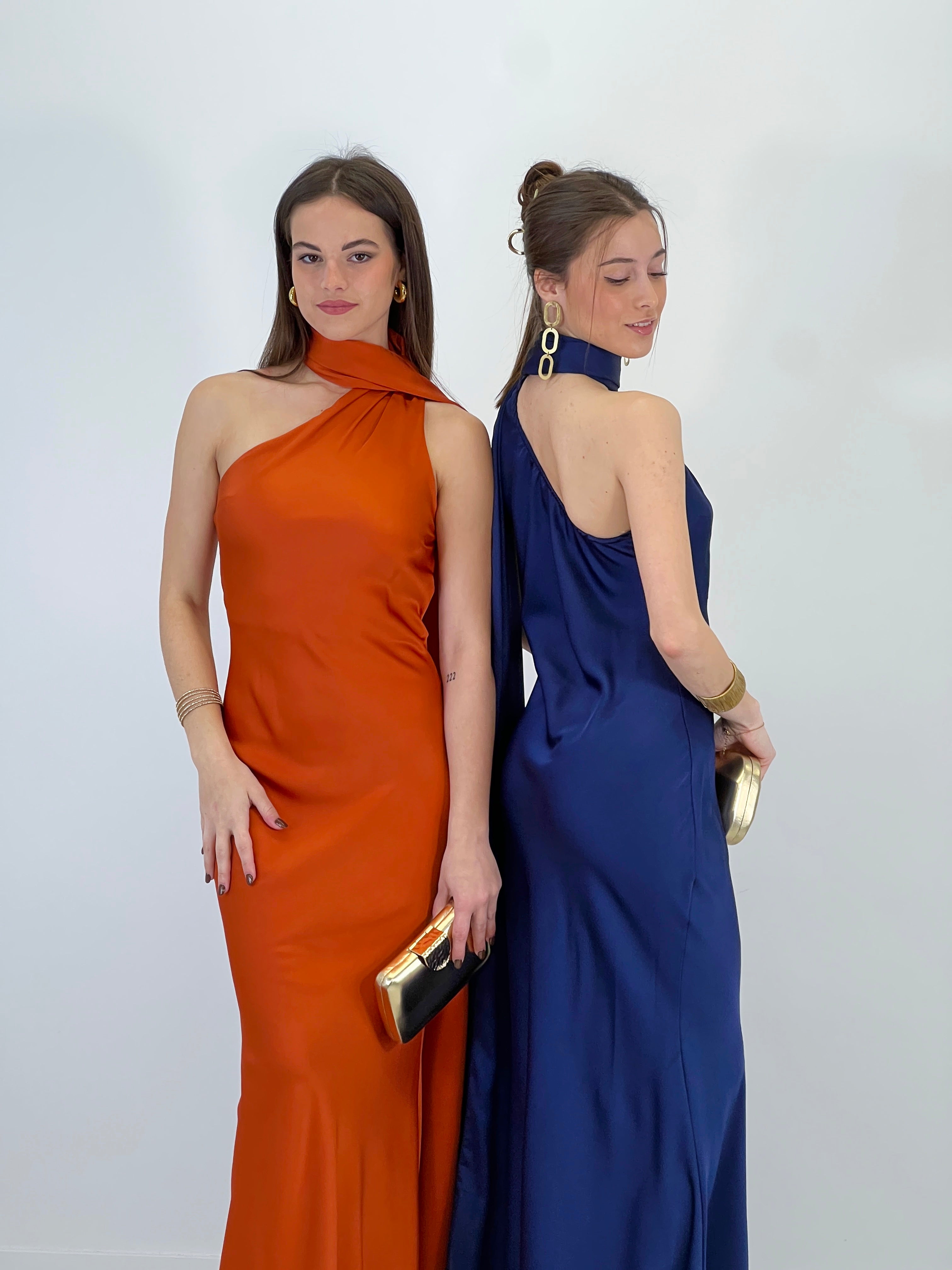 Vestido raso choker Priscila