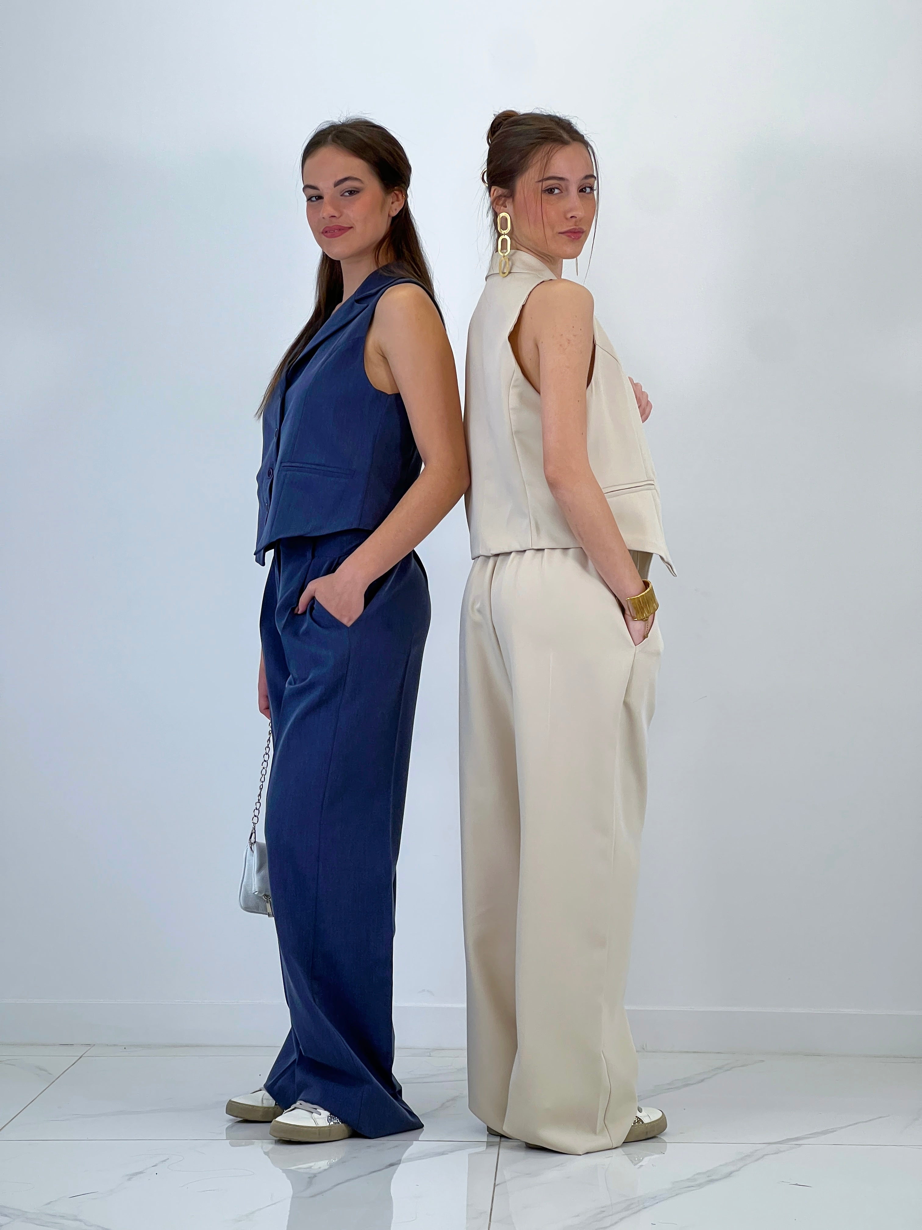 Conjunto pantalón y chaleco Paris