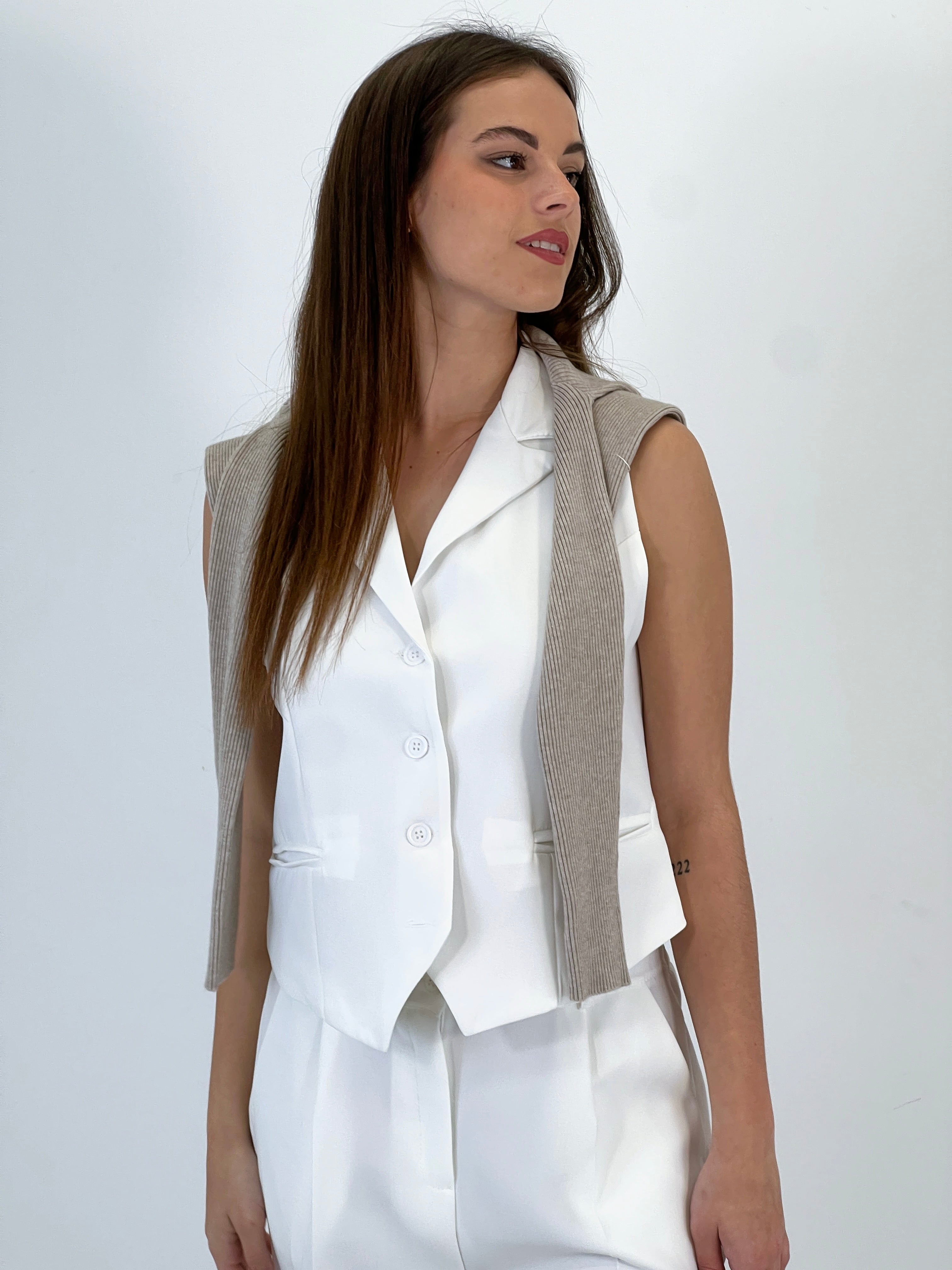 Conjunto pantalón y chaleco Paris