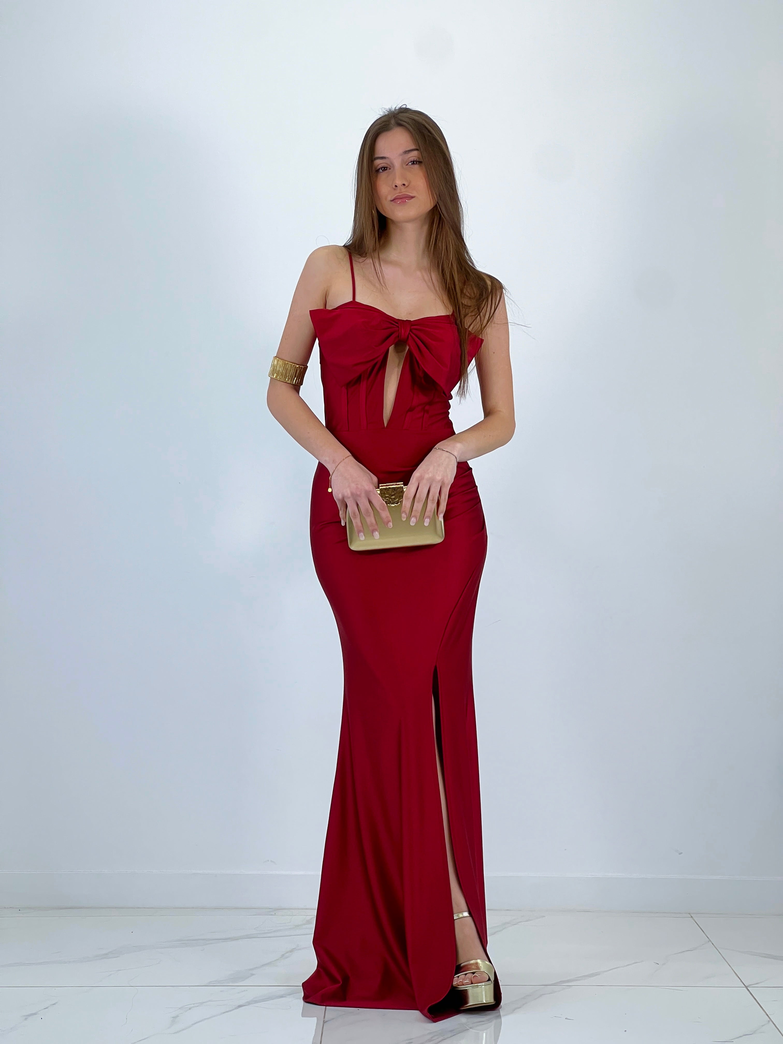 Vestido escote lazo Olimpia