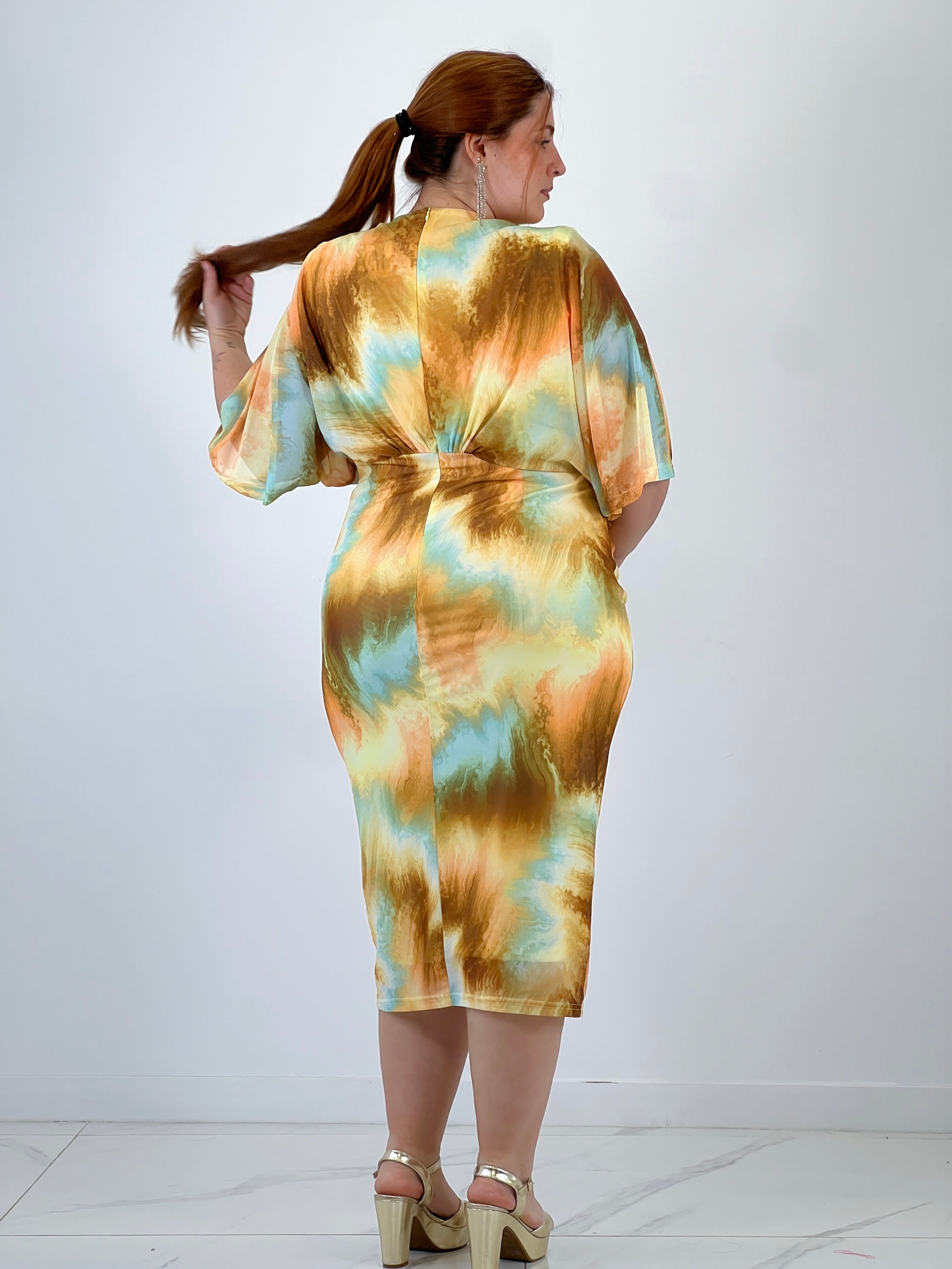 Vestido midi estampado Gabriela