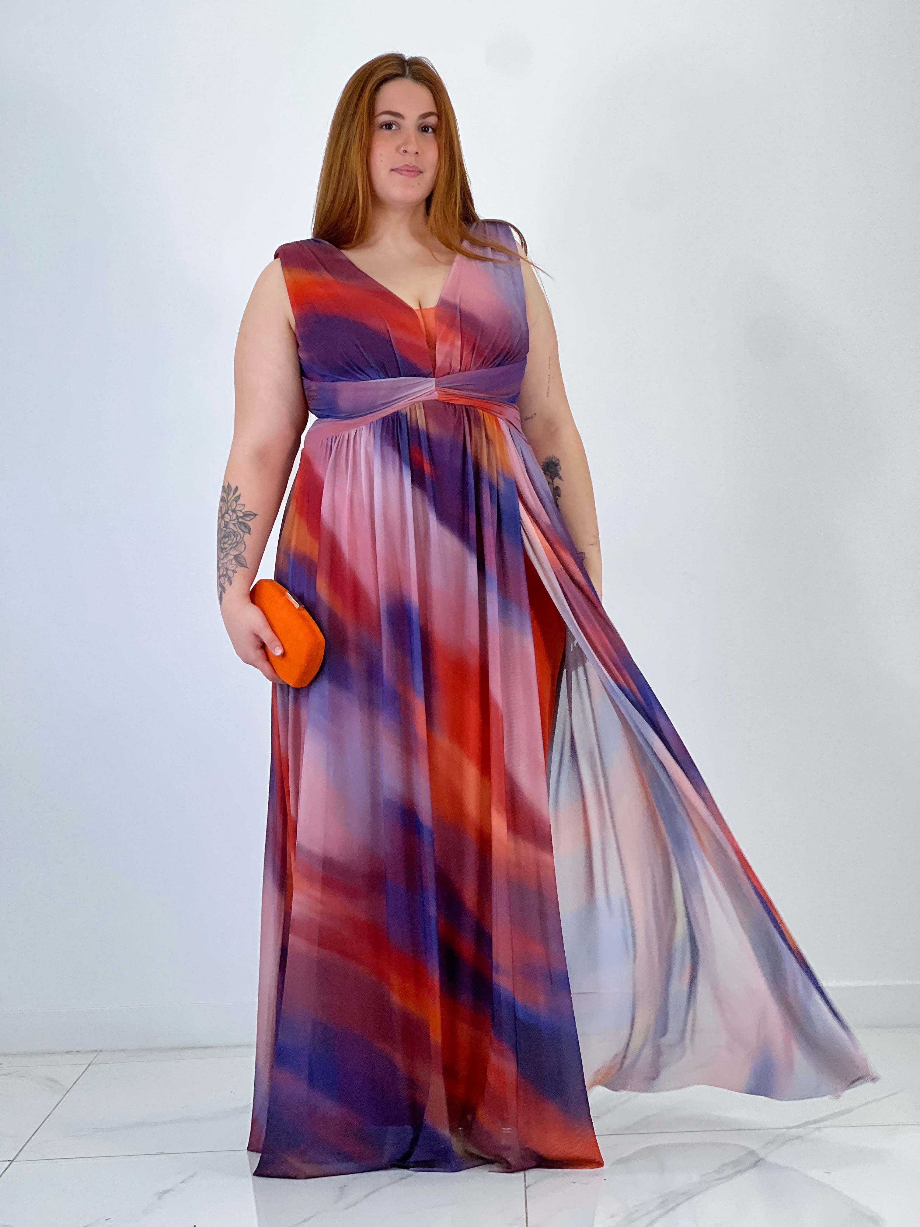 Pristina printed long dress