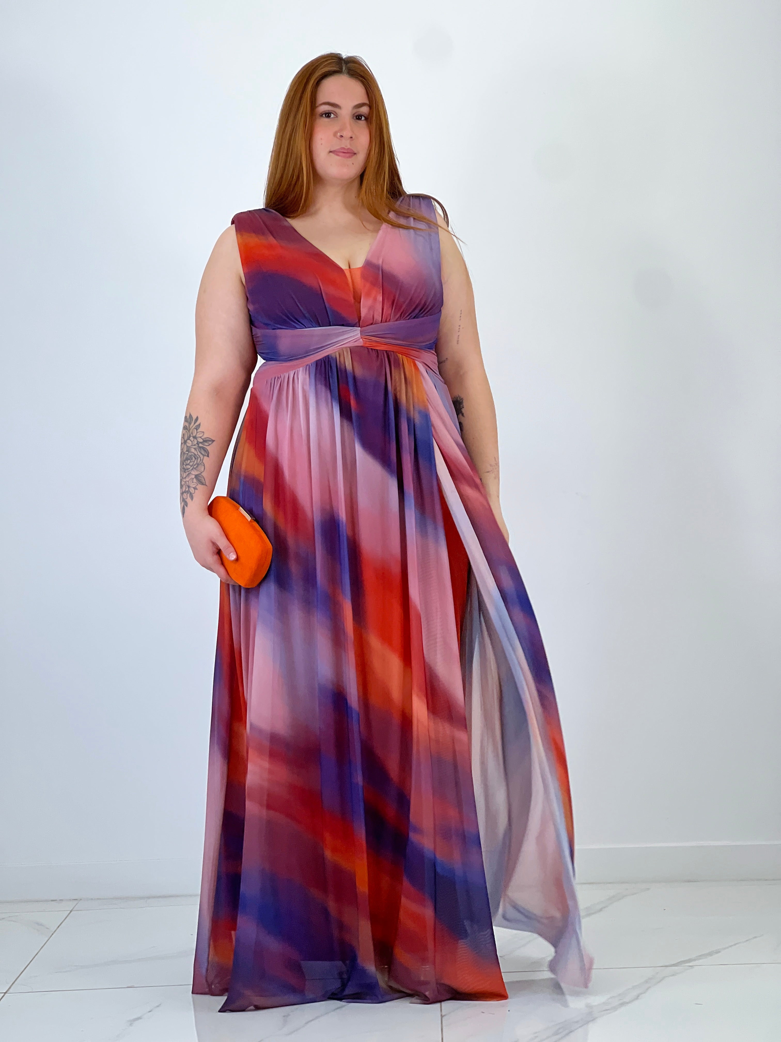 Pristina printed long dress