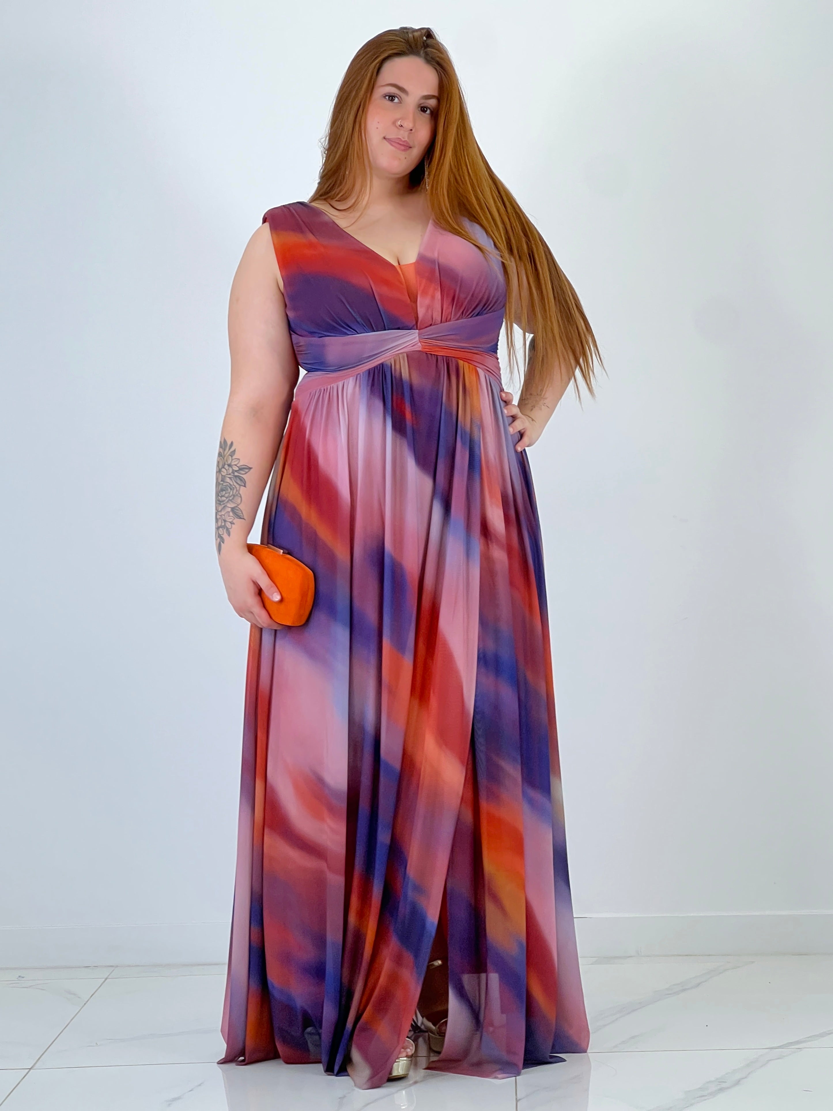 Pristina printed long dress