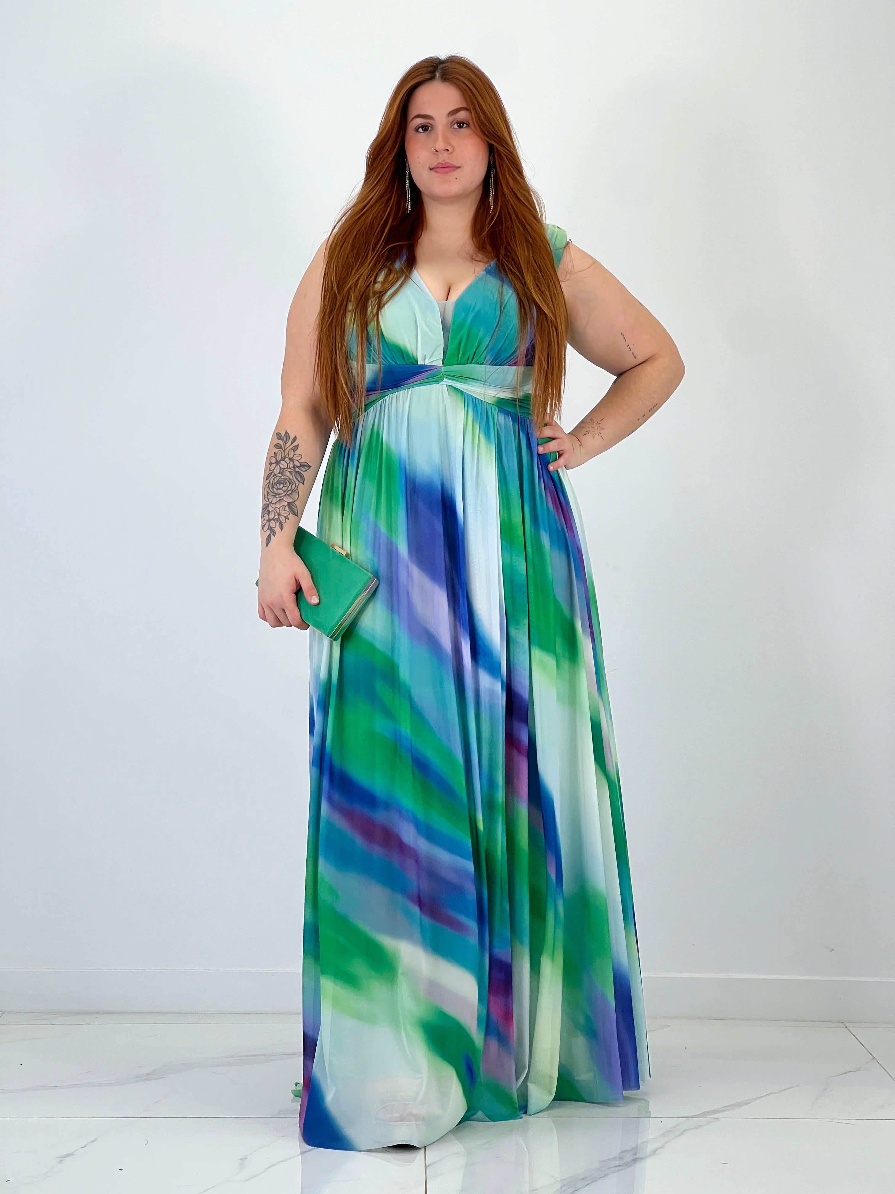 Pristina printed long dress