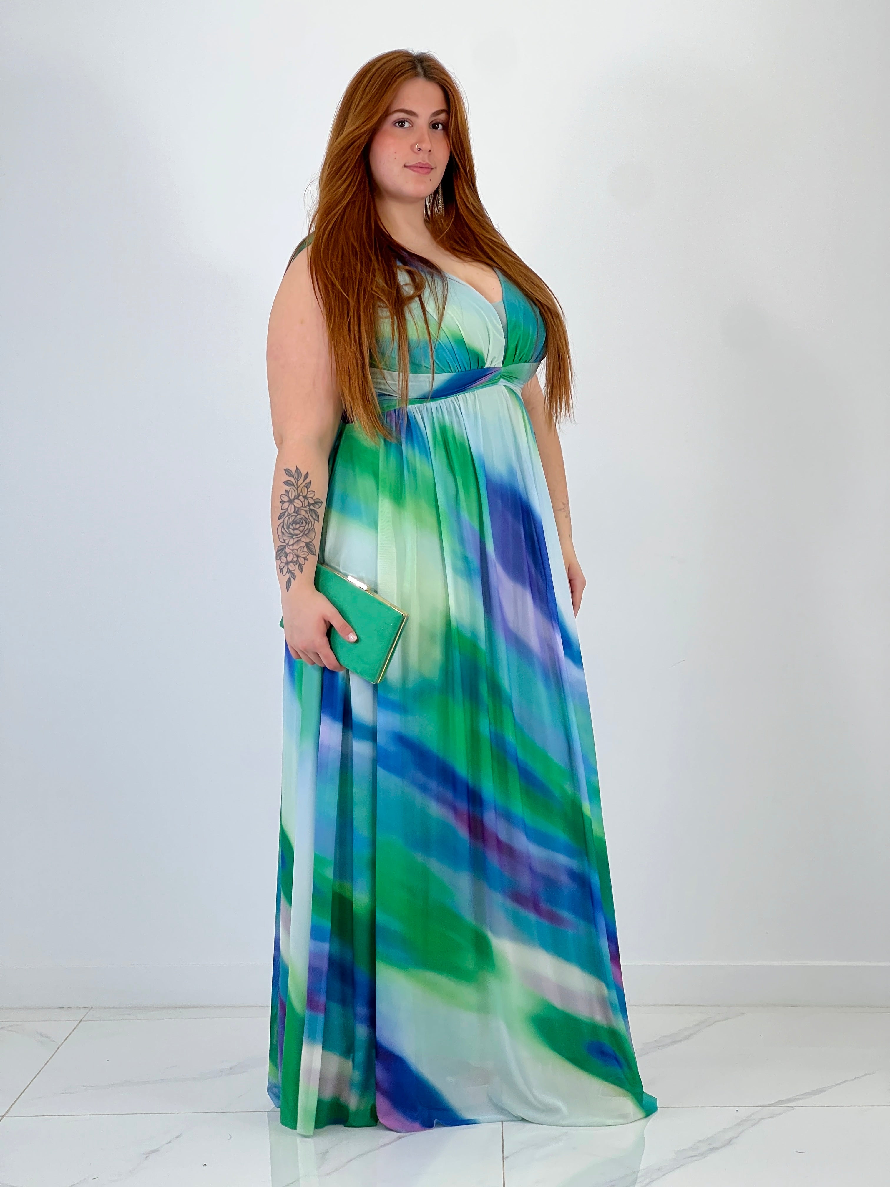 Pristina printed long dress