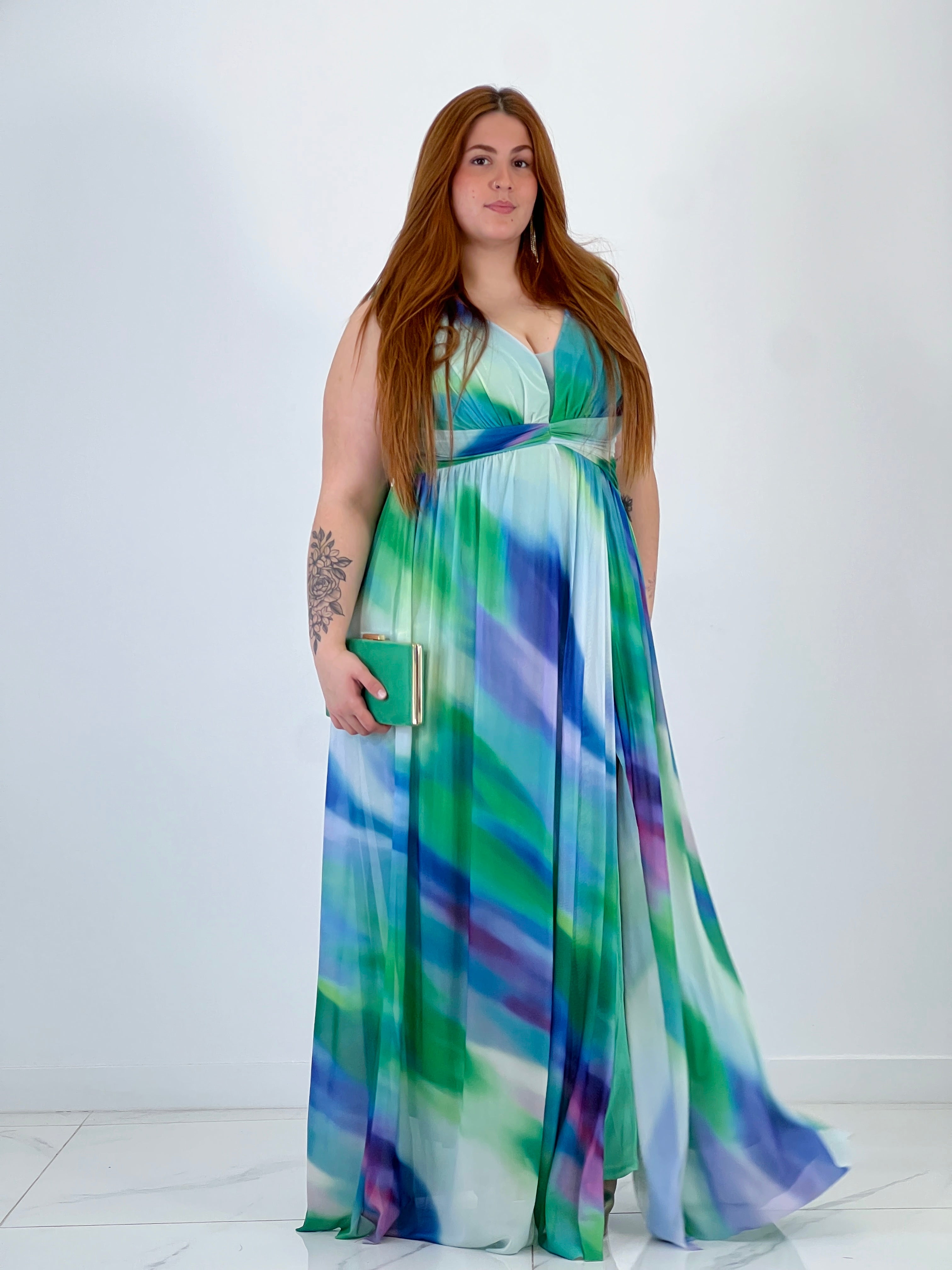 Pristina printed long dress