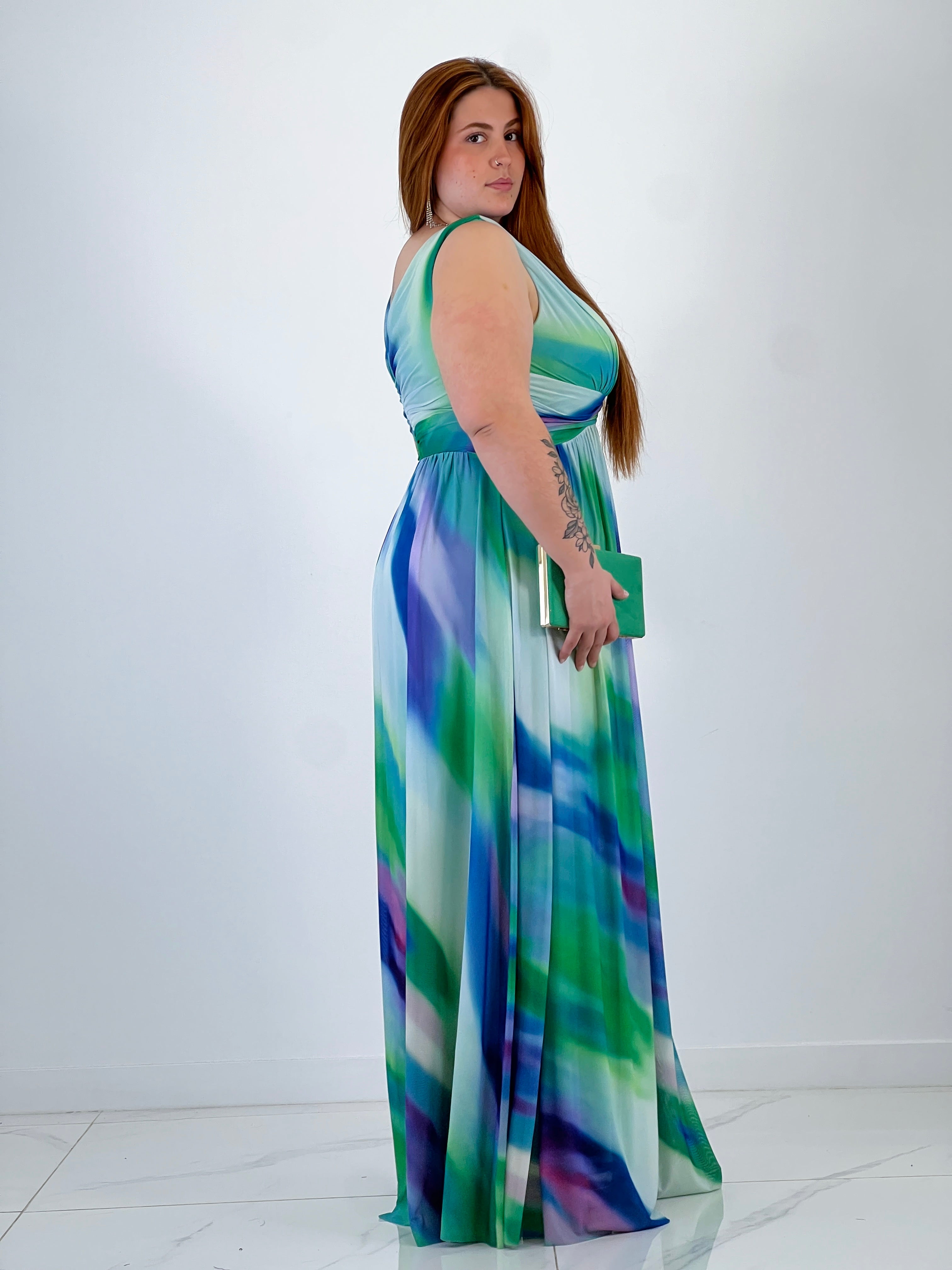 Pristina printed long dress