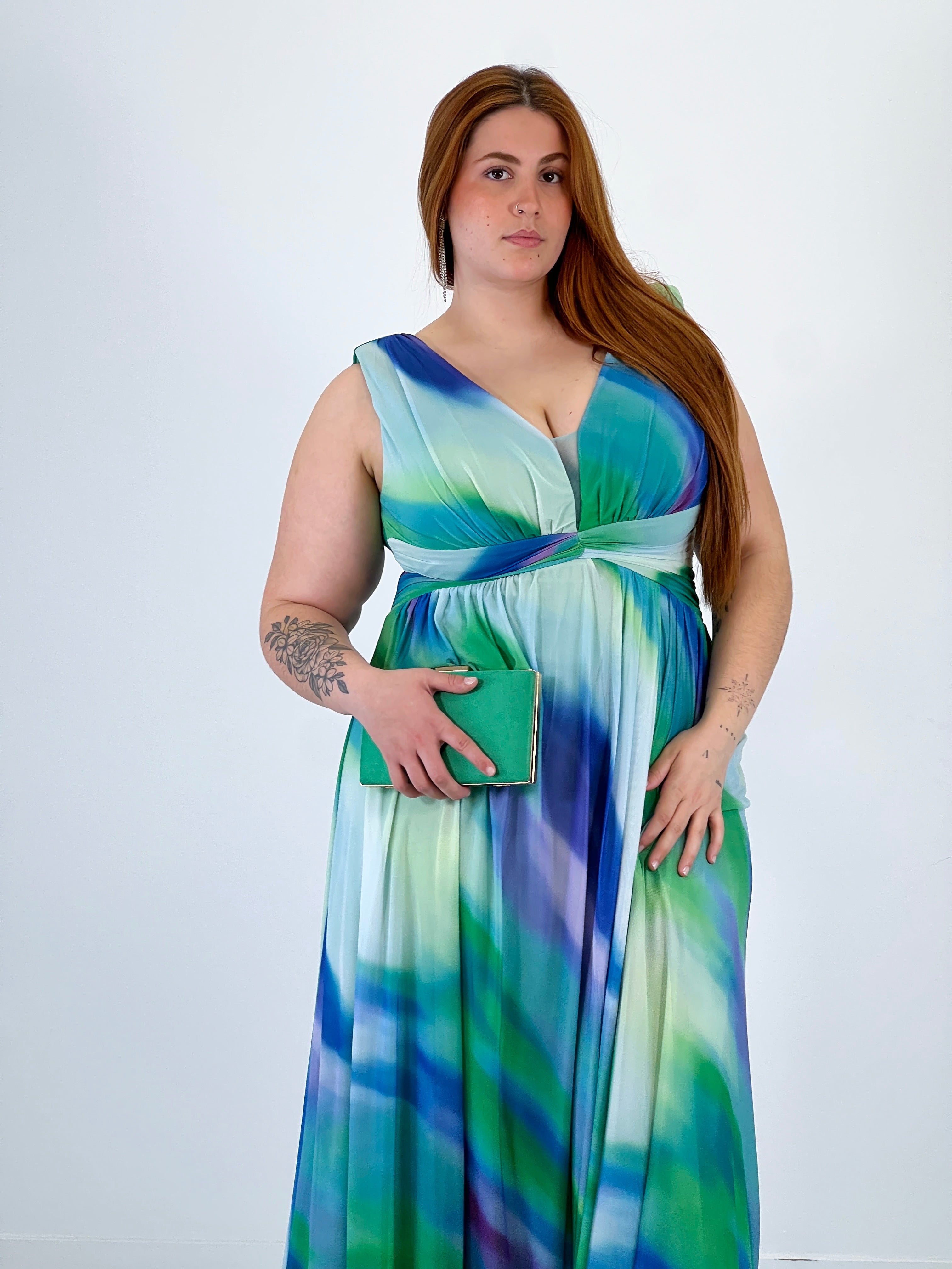 Pristina printed long dress