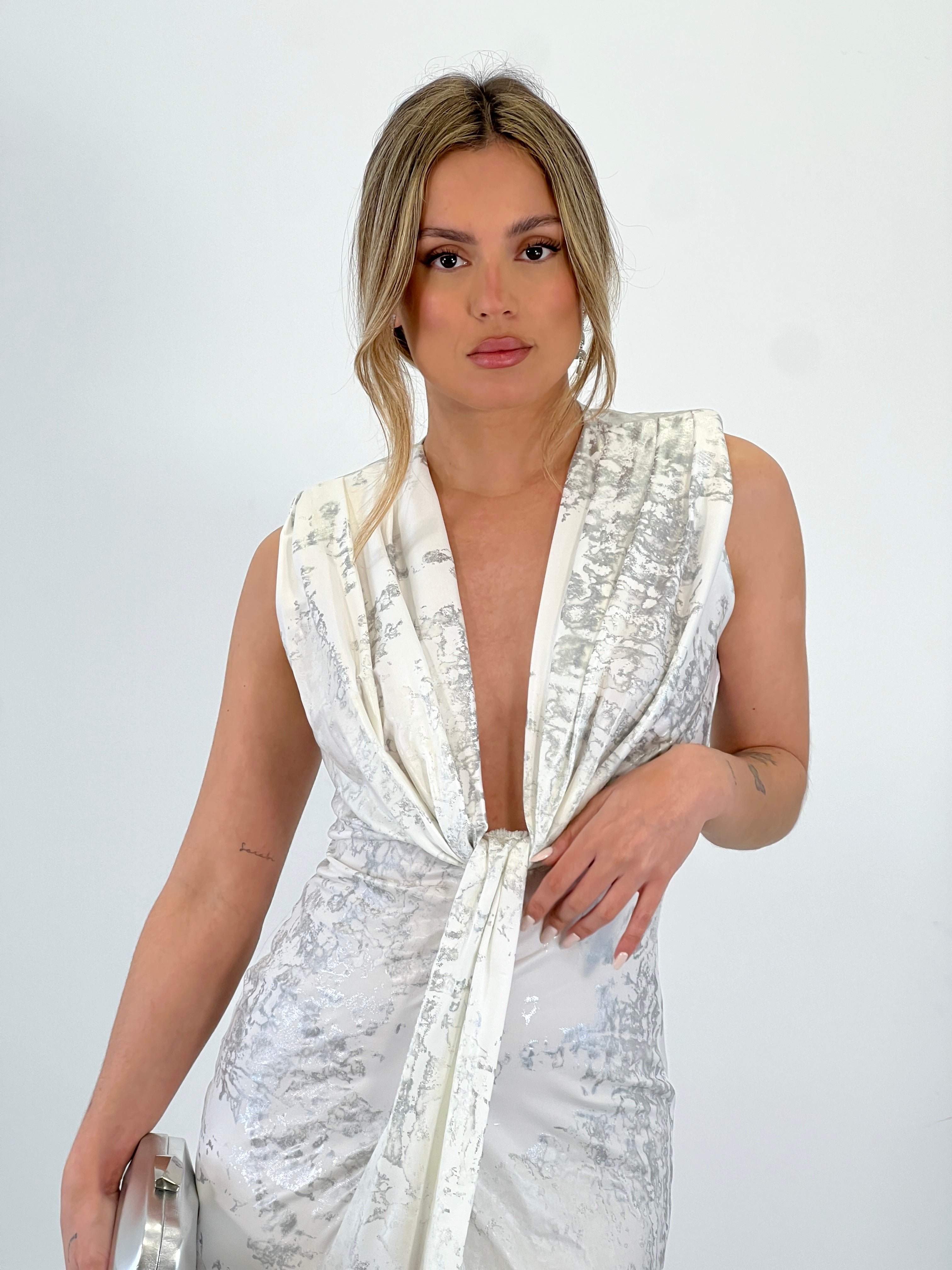 Vestido metalizado Freya