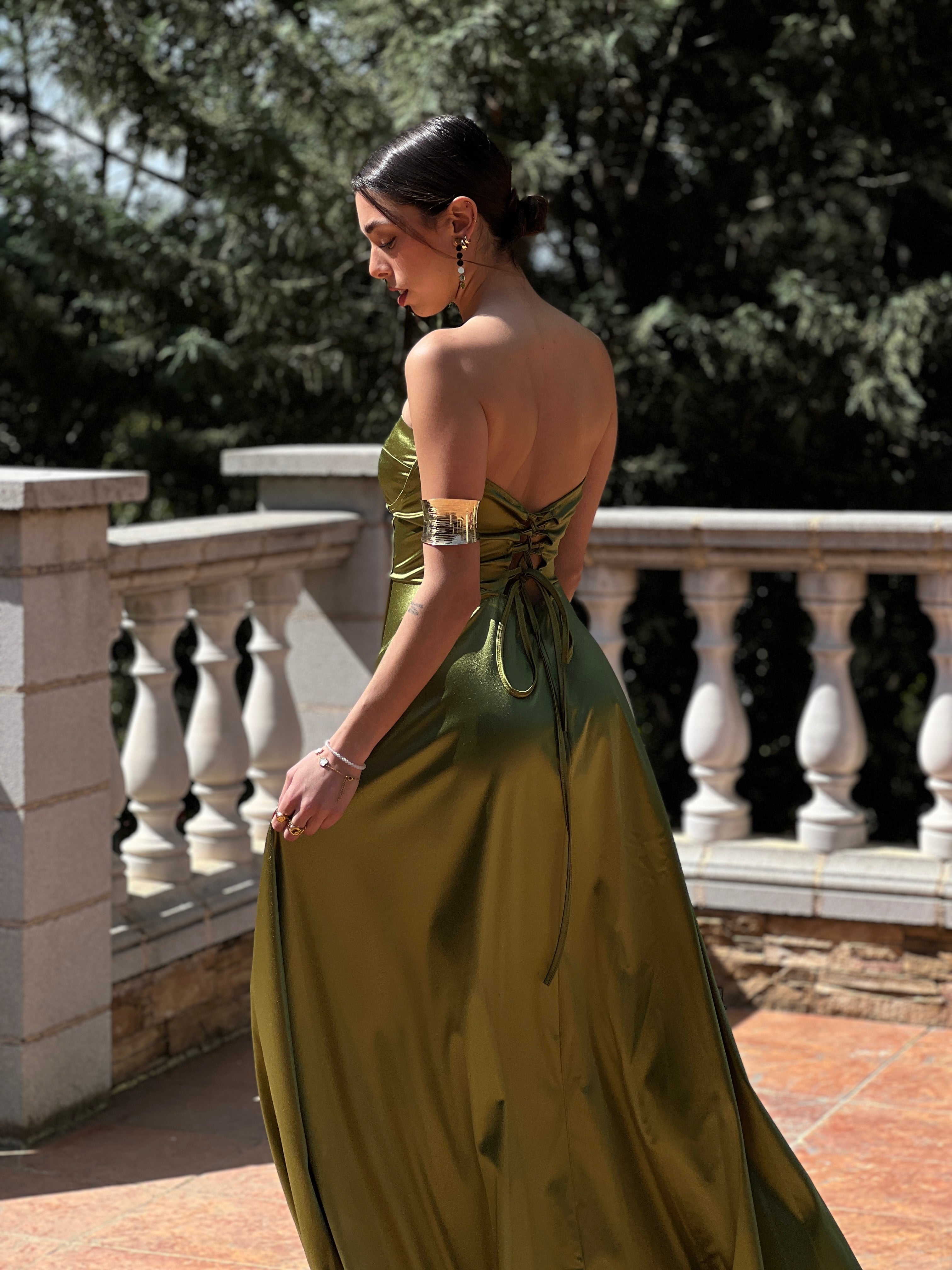 Vestido satinado Nelia