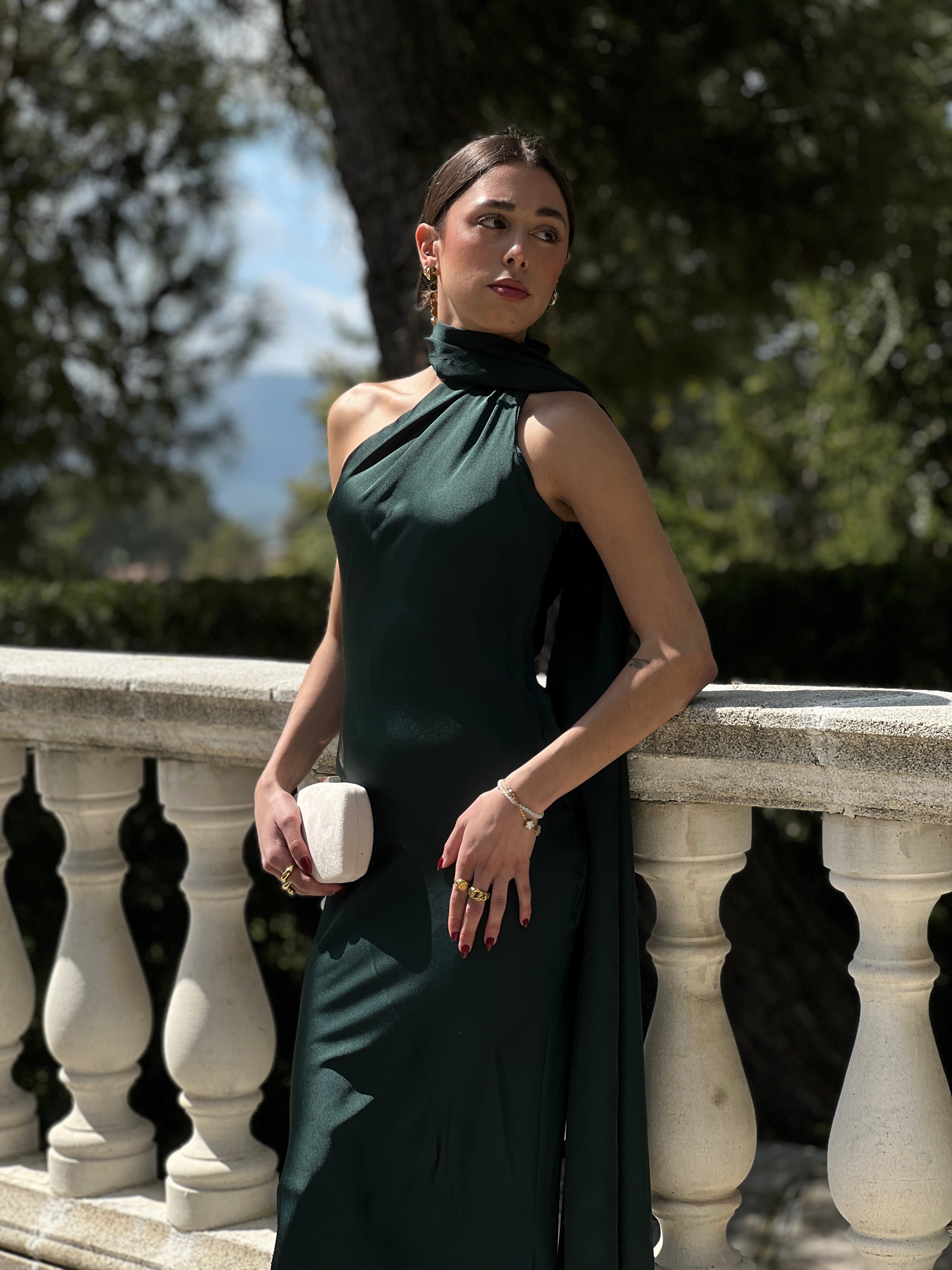 Vestido raso choker Priscila