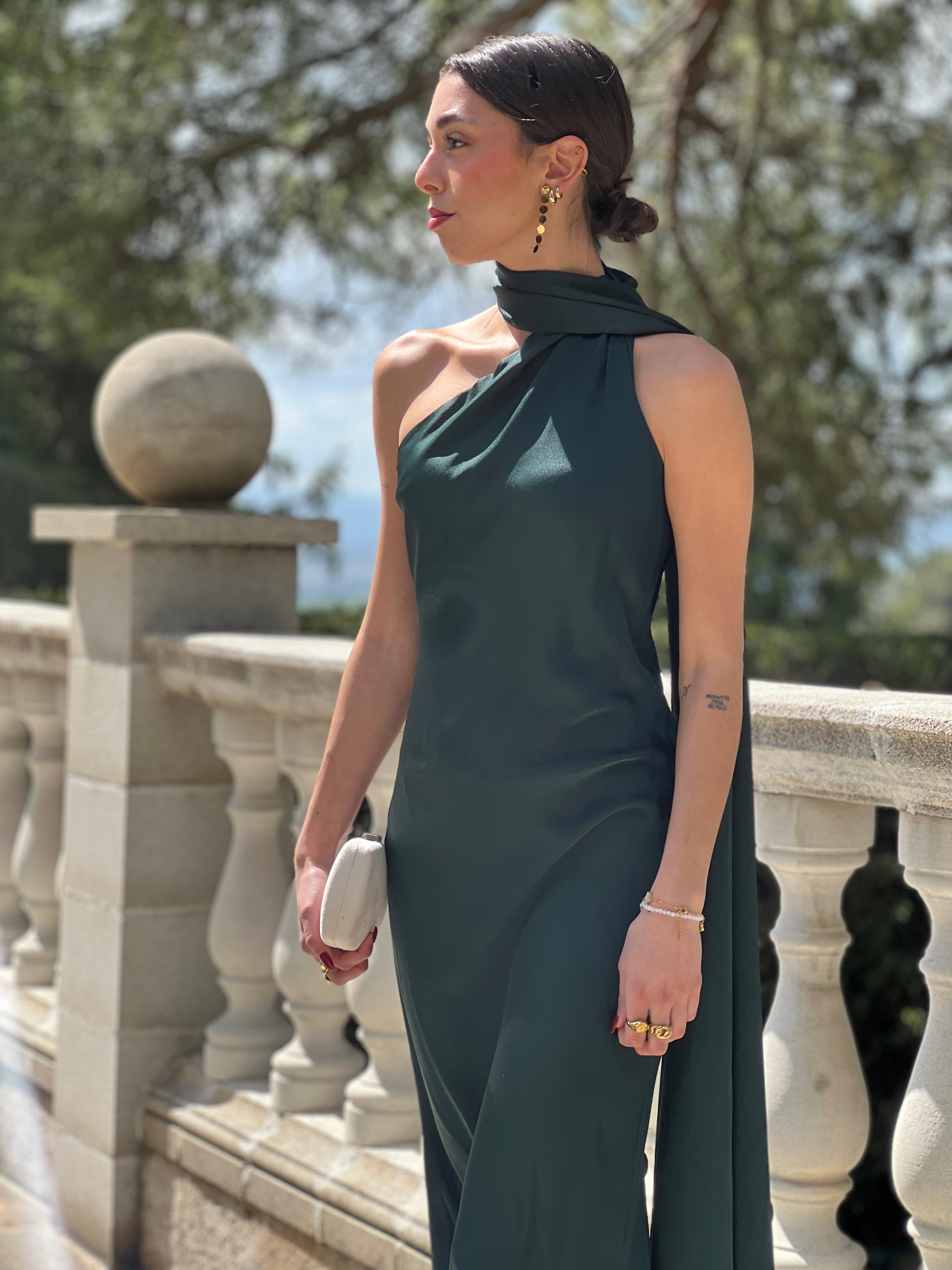 Vestido raso choker Priscila