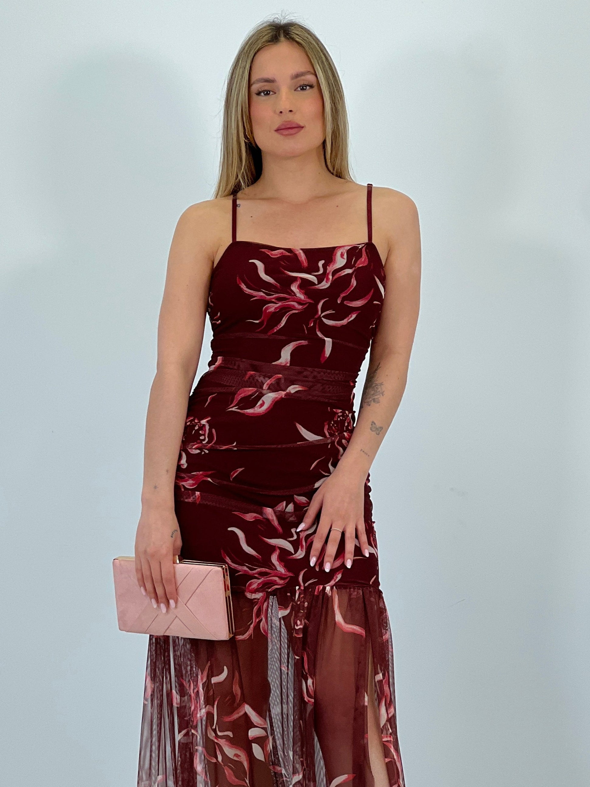 Vestido estampado tul Charlotte