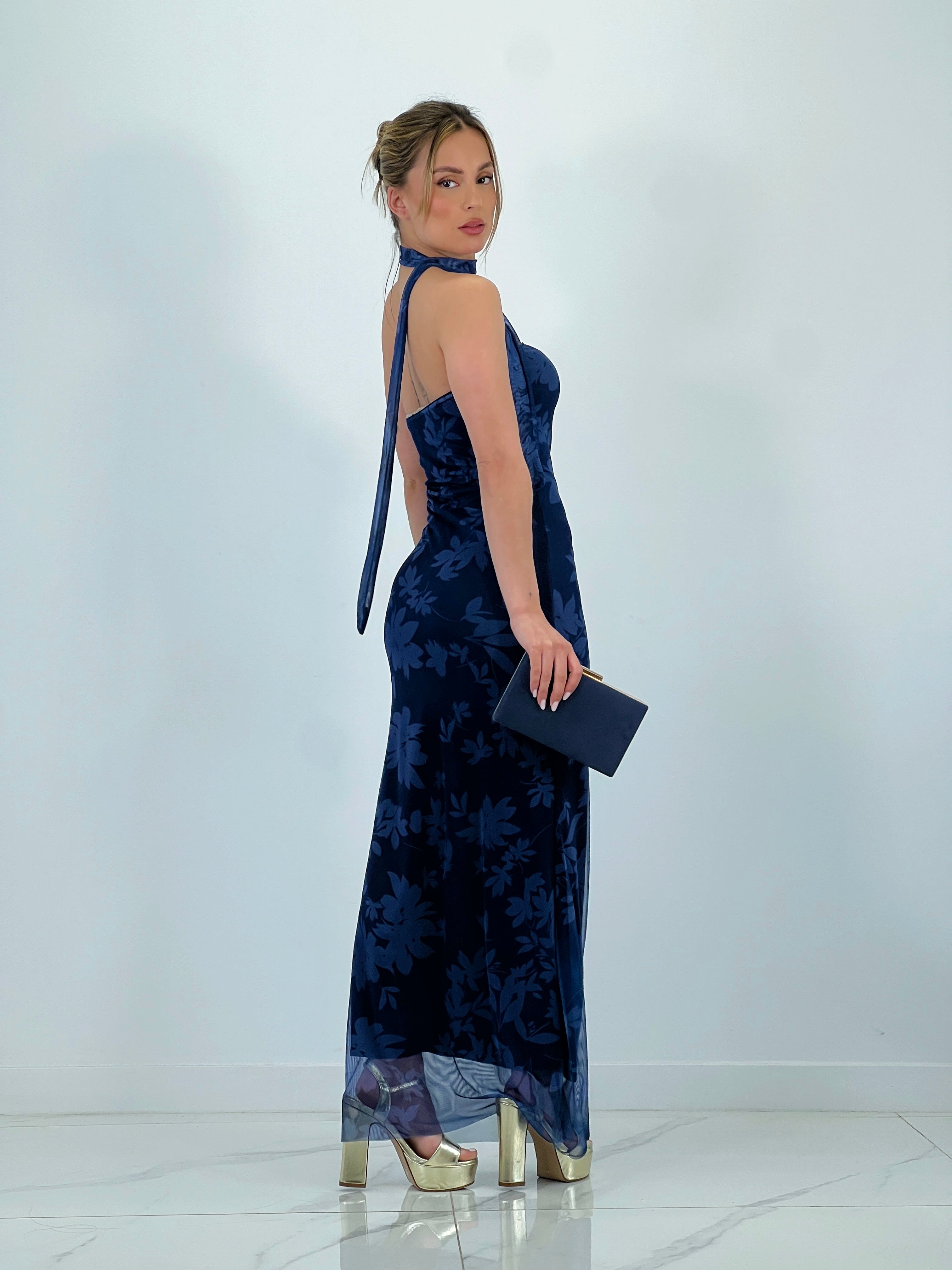 Vestido tul estampado