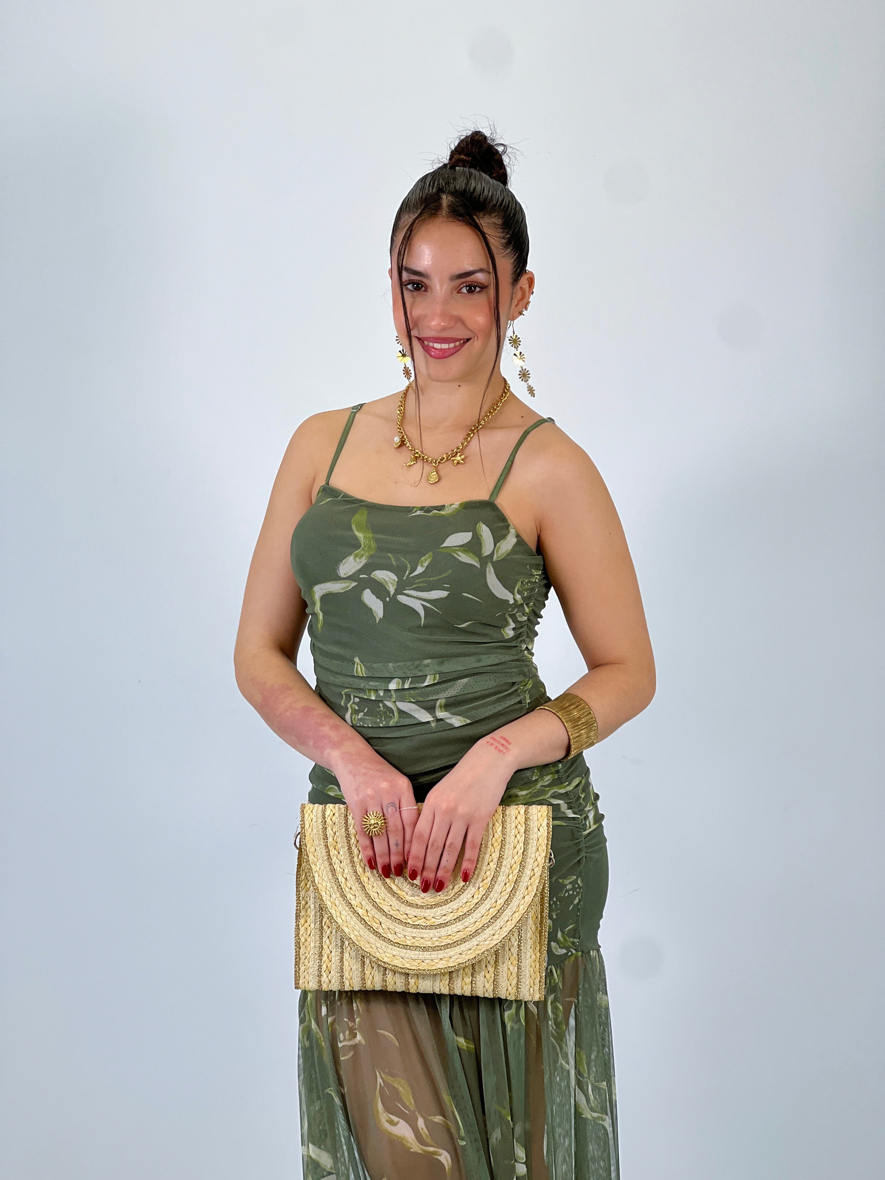 Vestido estampado tul Charlotte