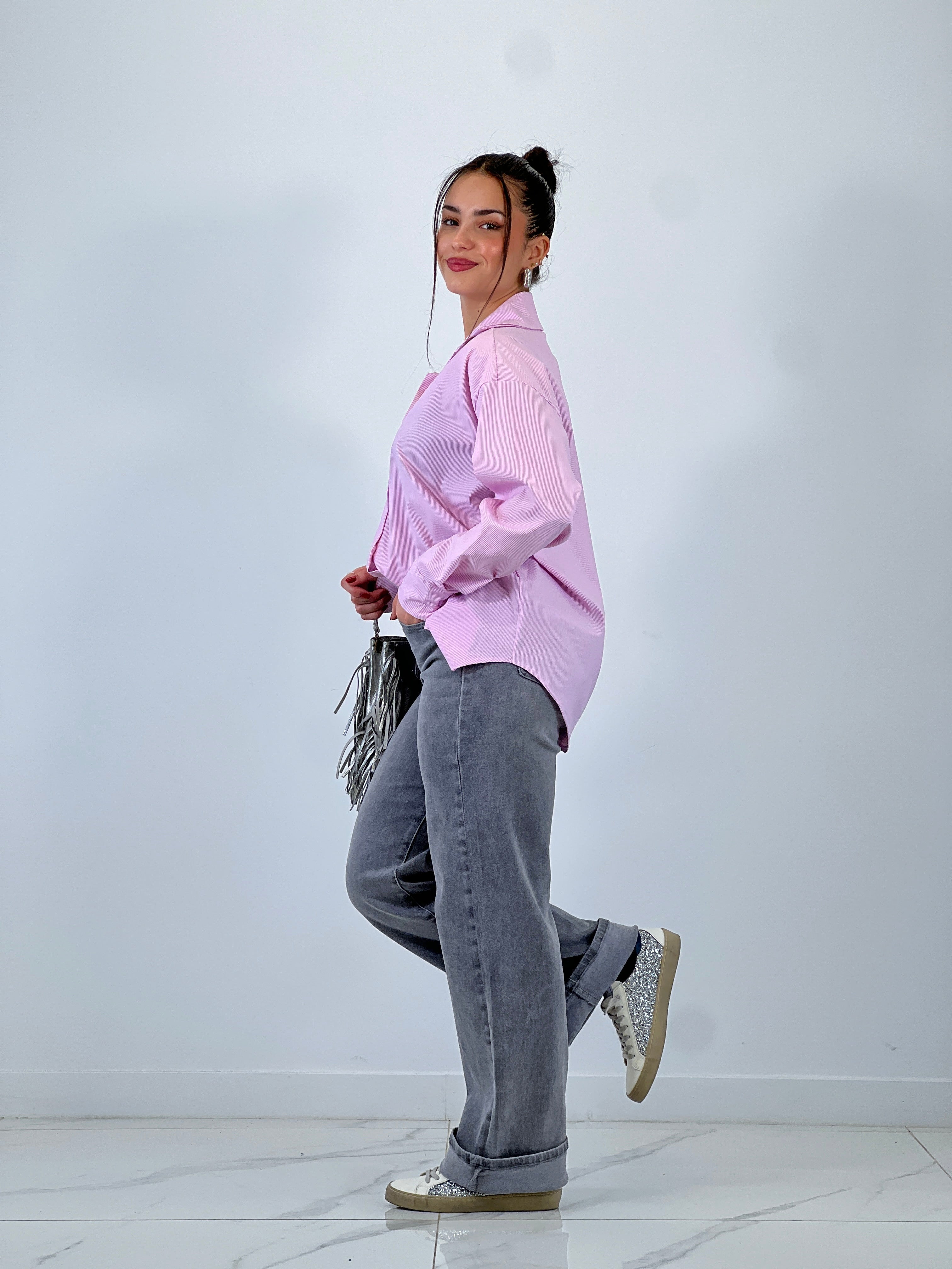 Jeans droits taille haute