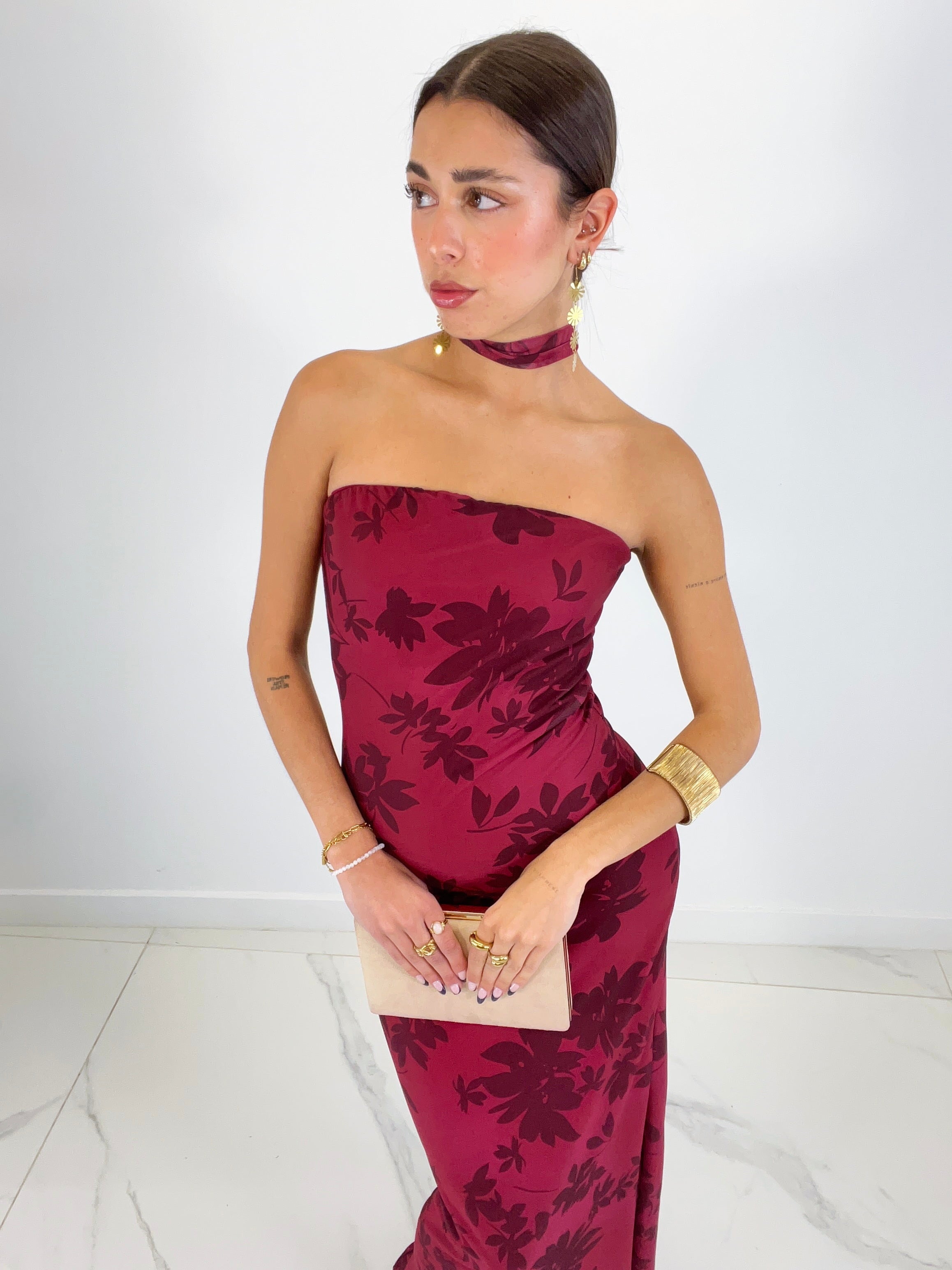 Vestido tul estampado