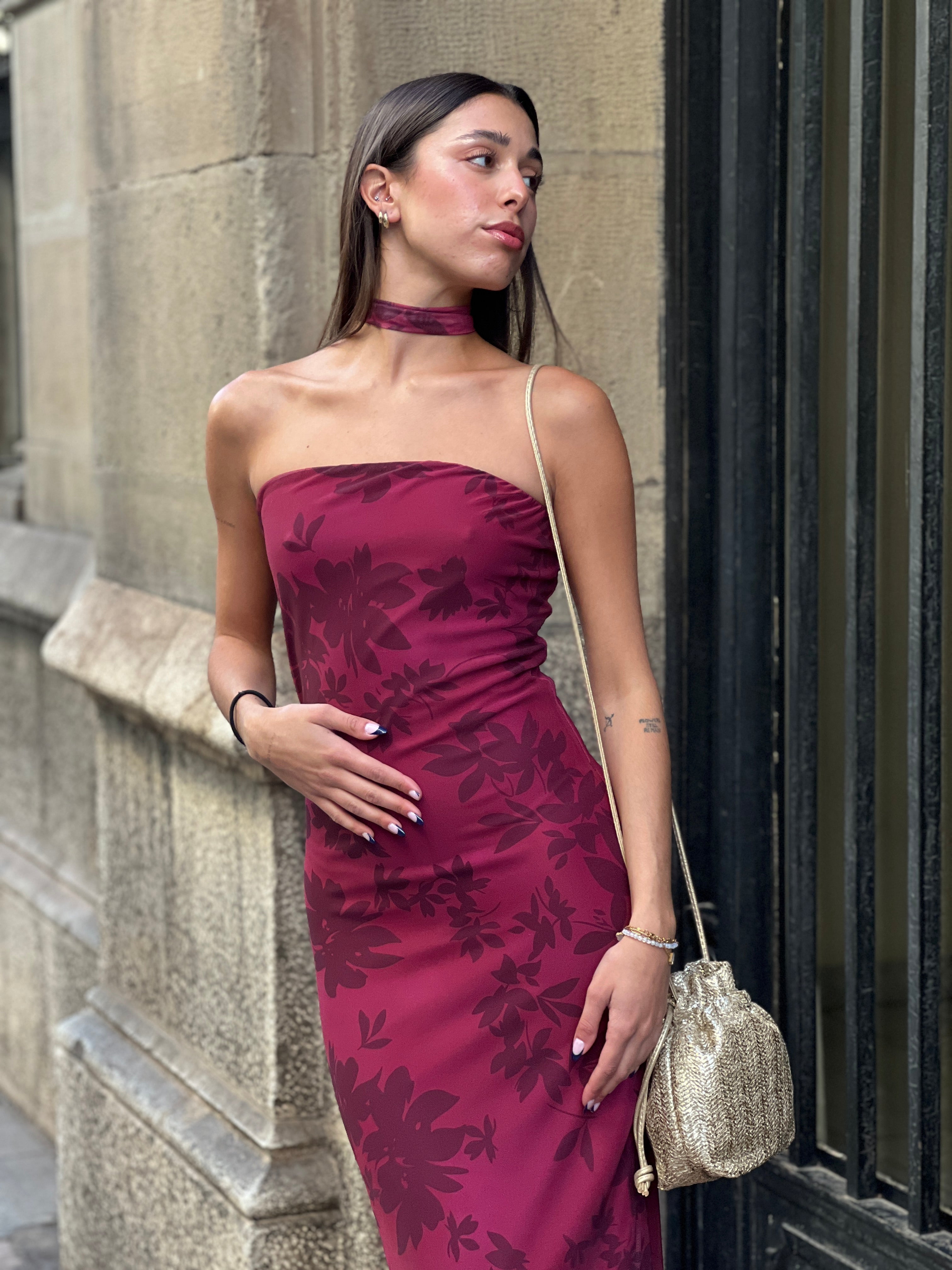 Vestido tul estampado