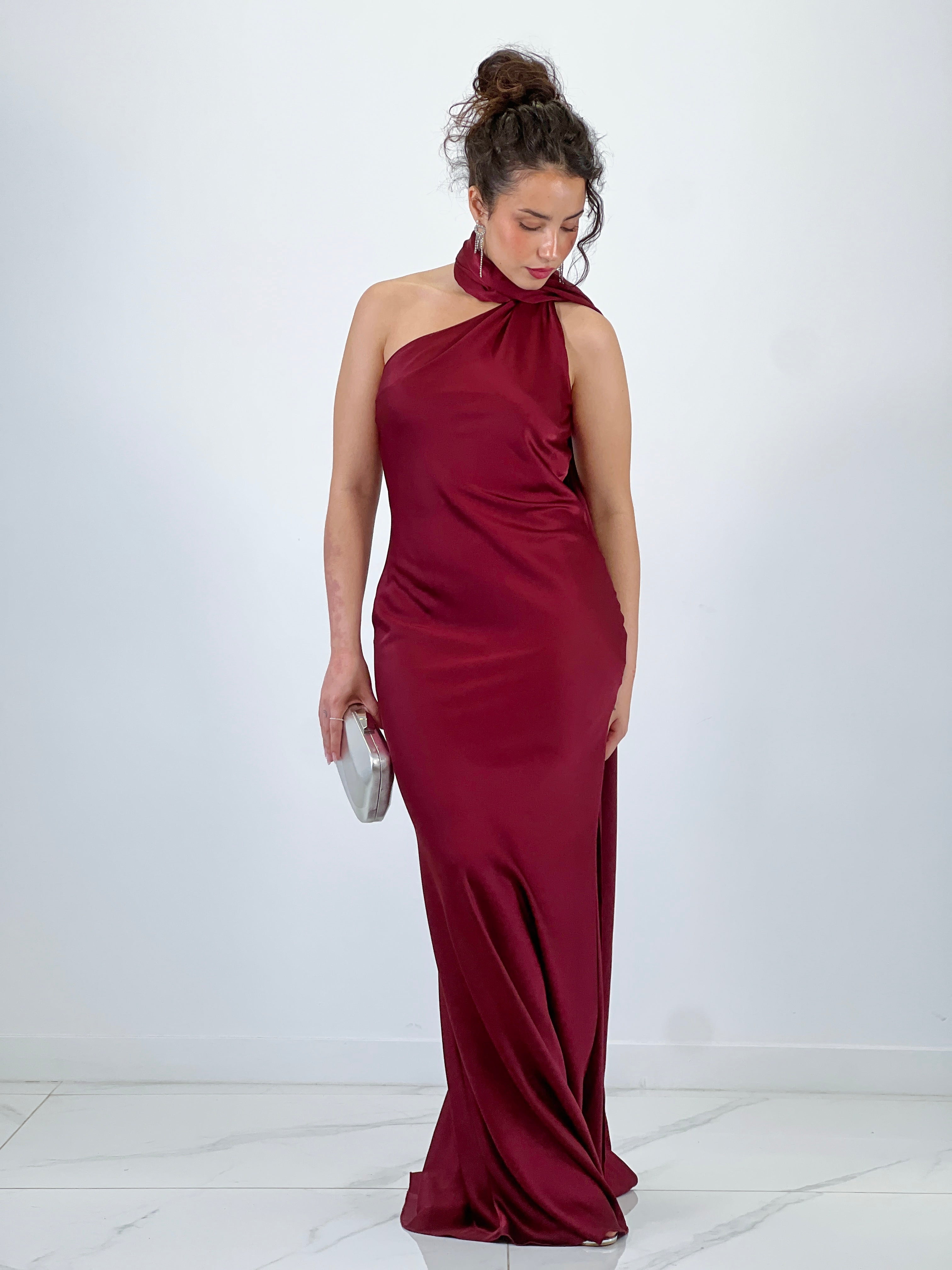 Vestido raso choker Priscila