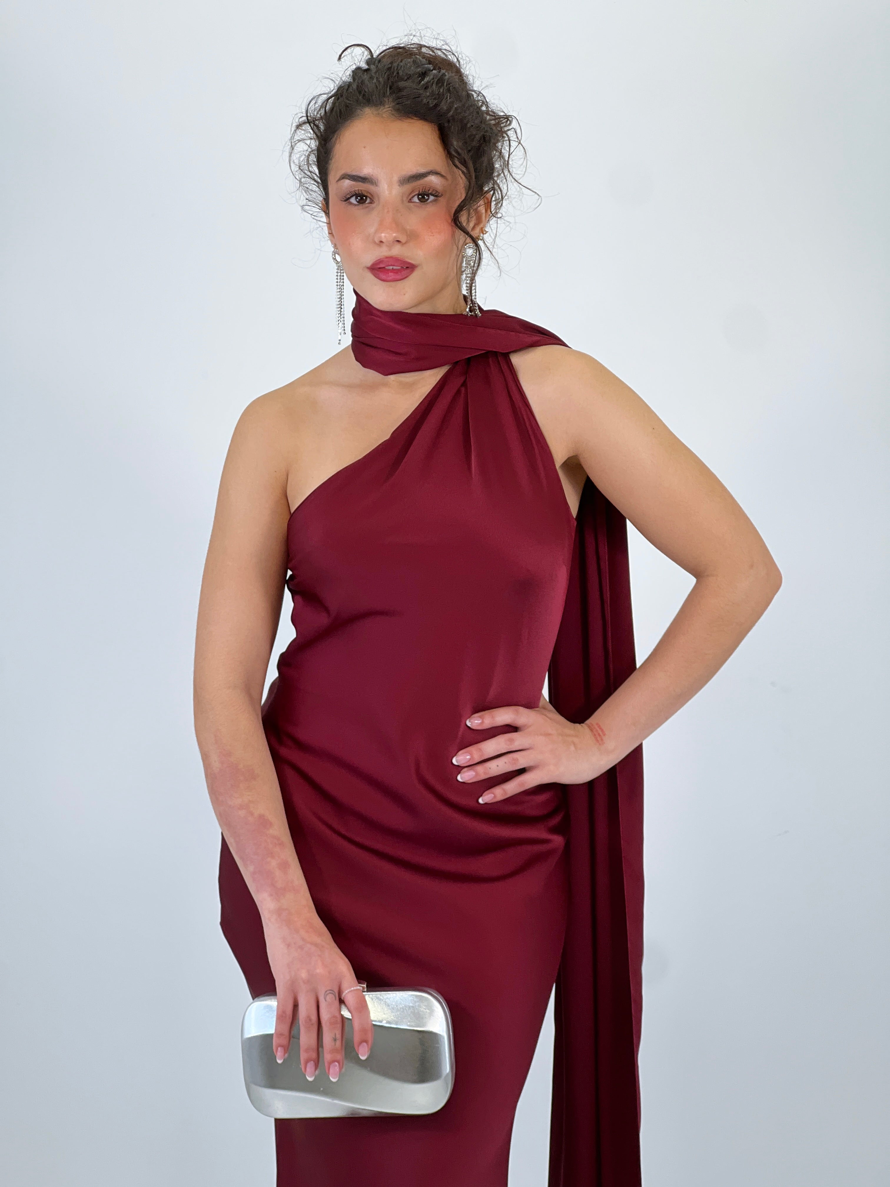 Vestido raso choker Priscila