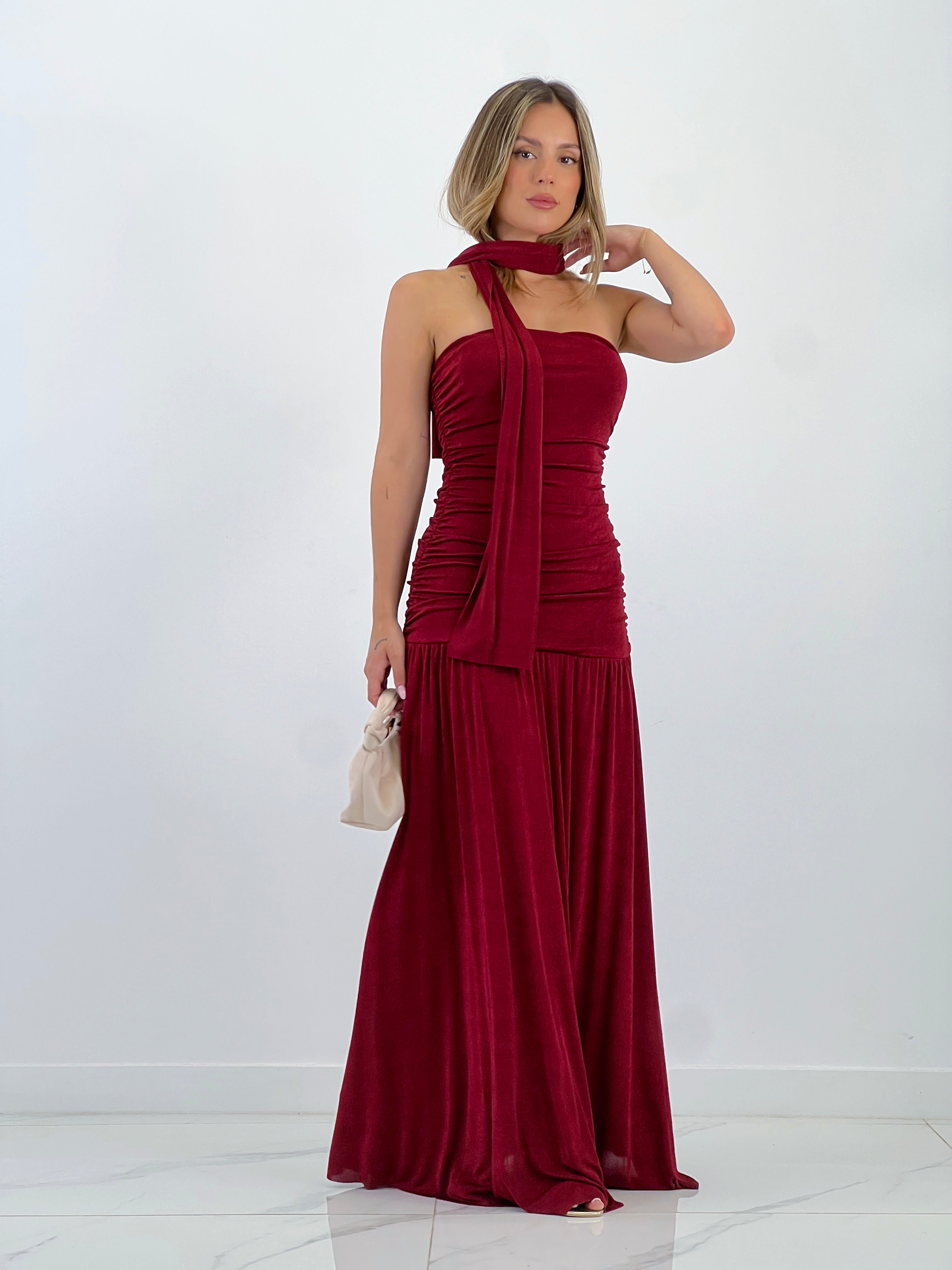 Vestido volantes fular Marina