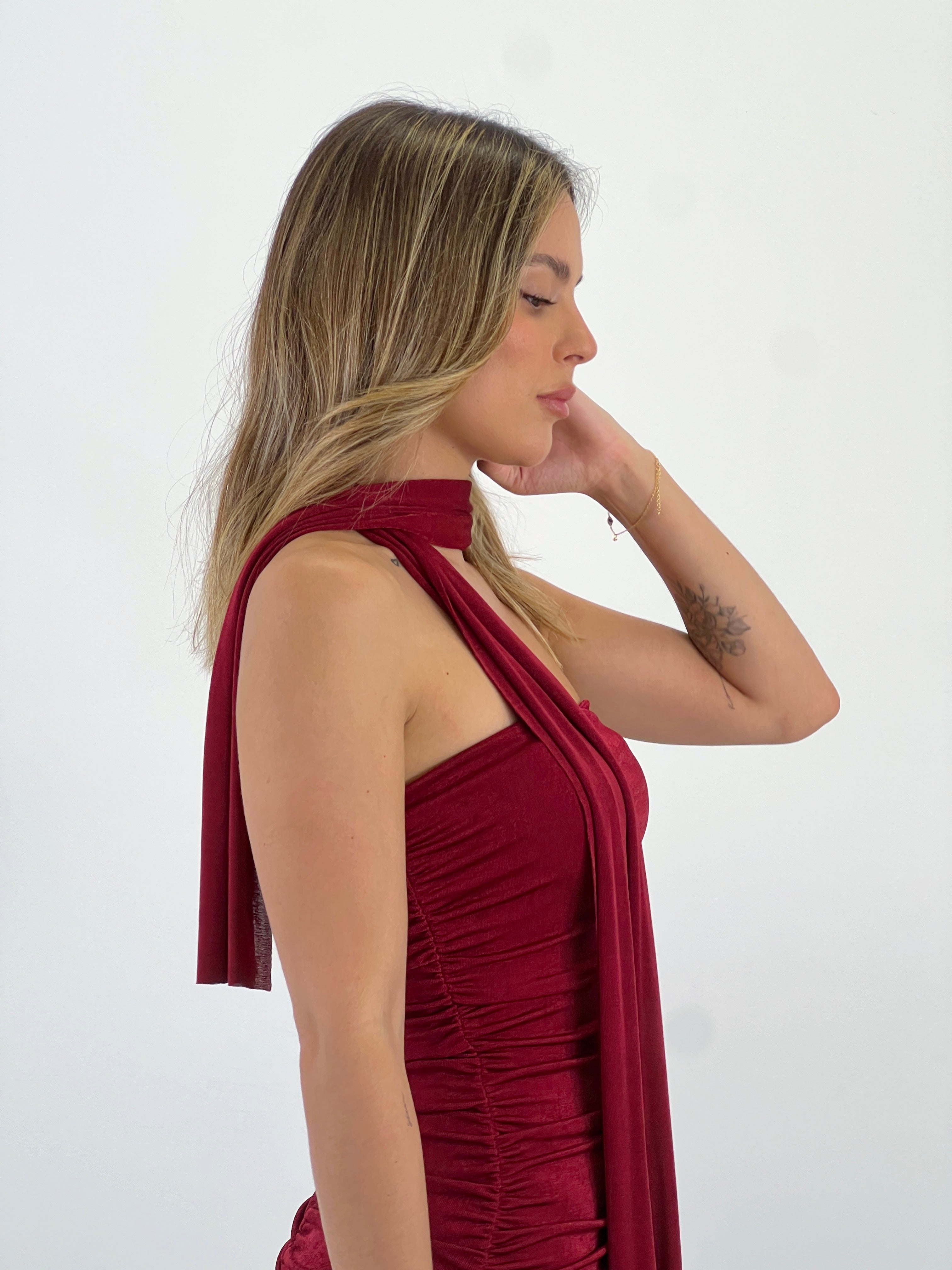 Vestido volantes fular Marina