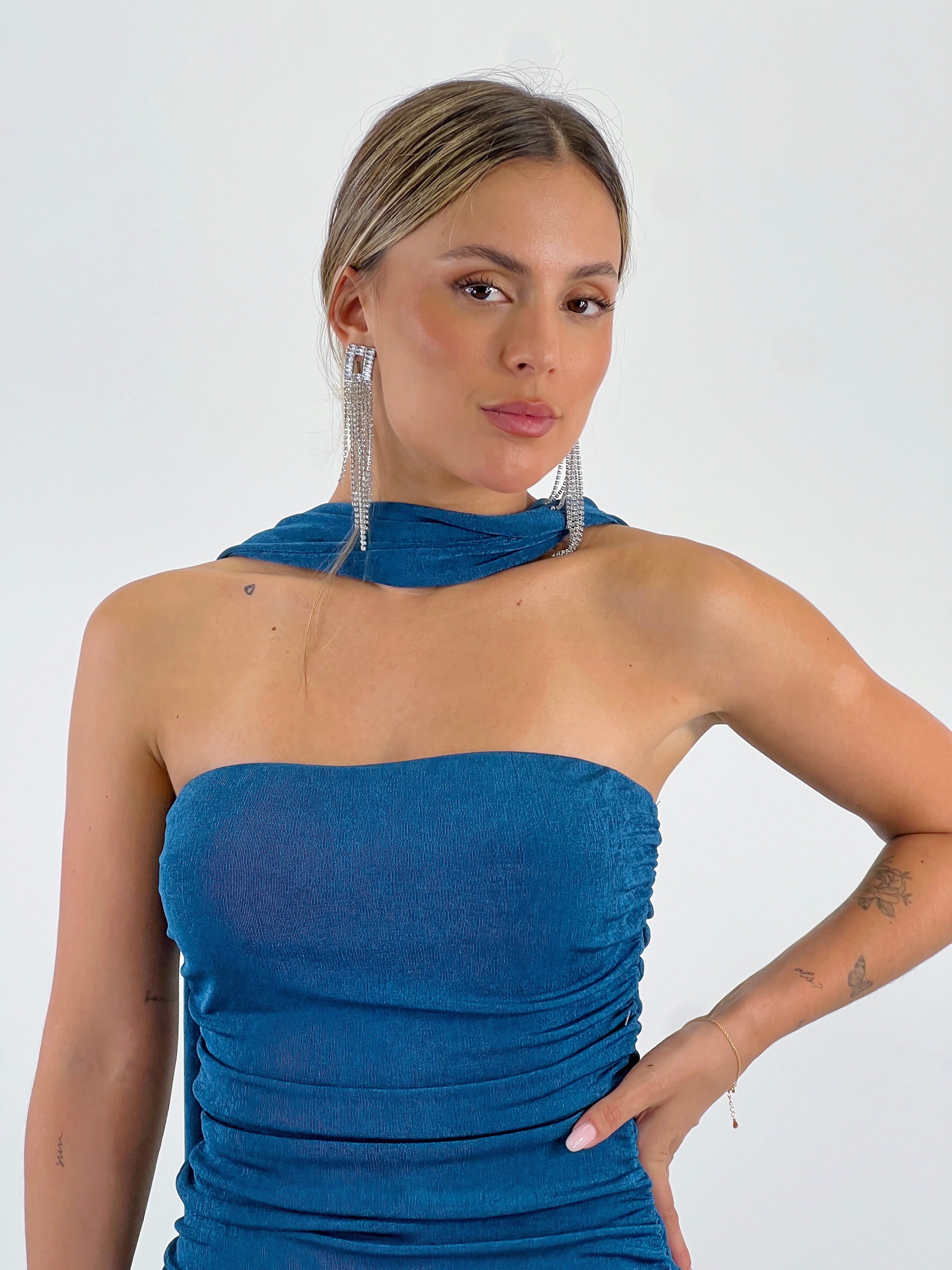 Vestido volantes fular Marina