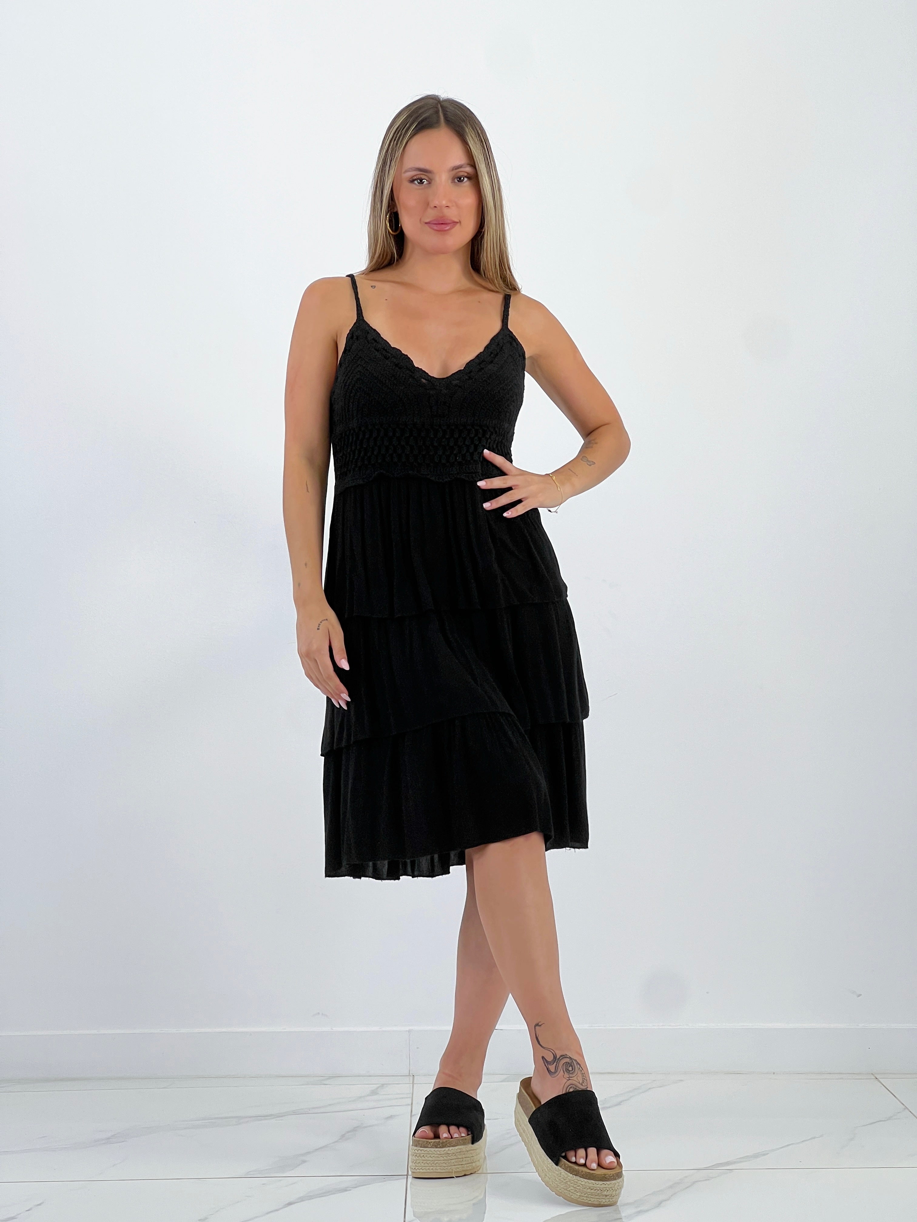 Robe en crochet à volants