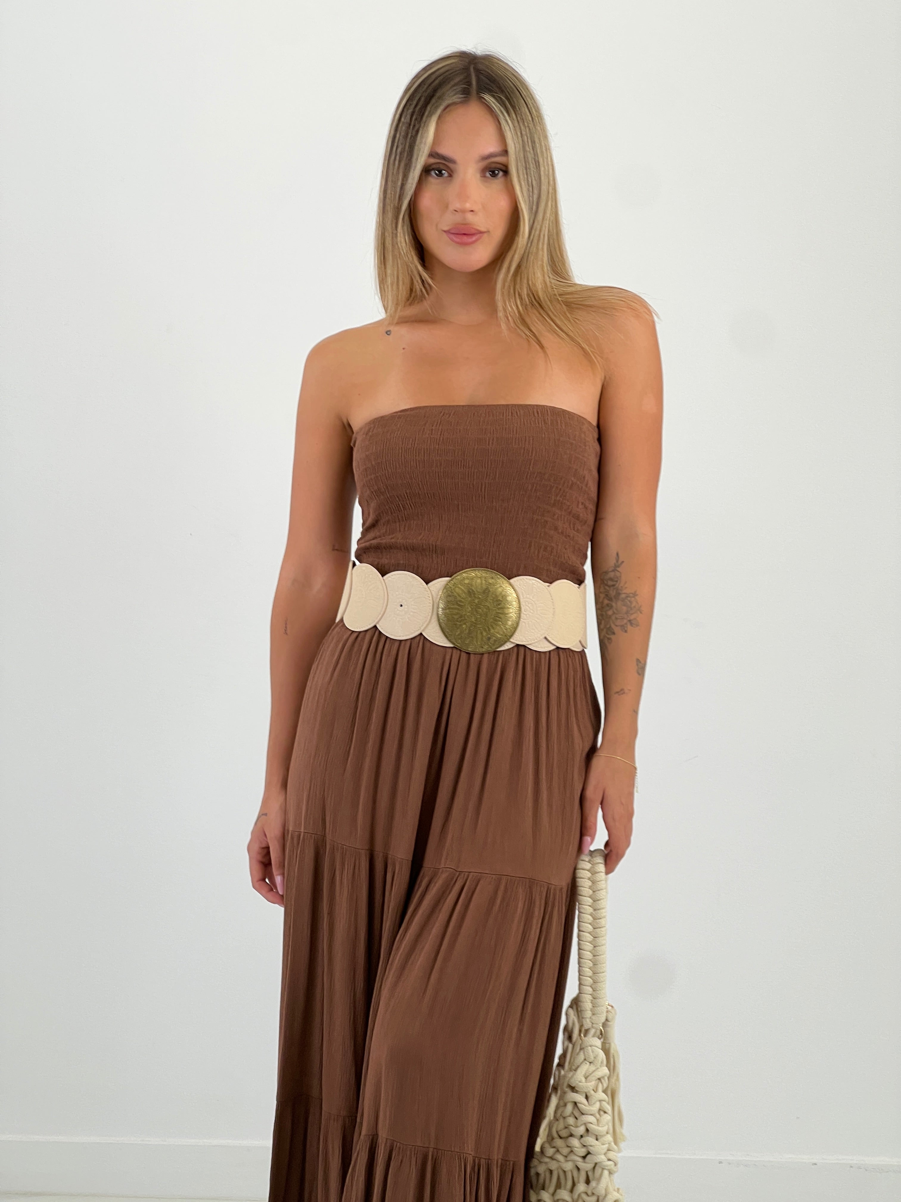 Ceinture cercles effet cuir