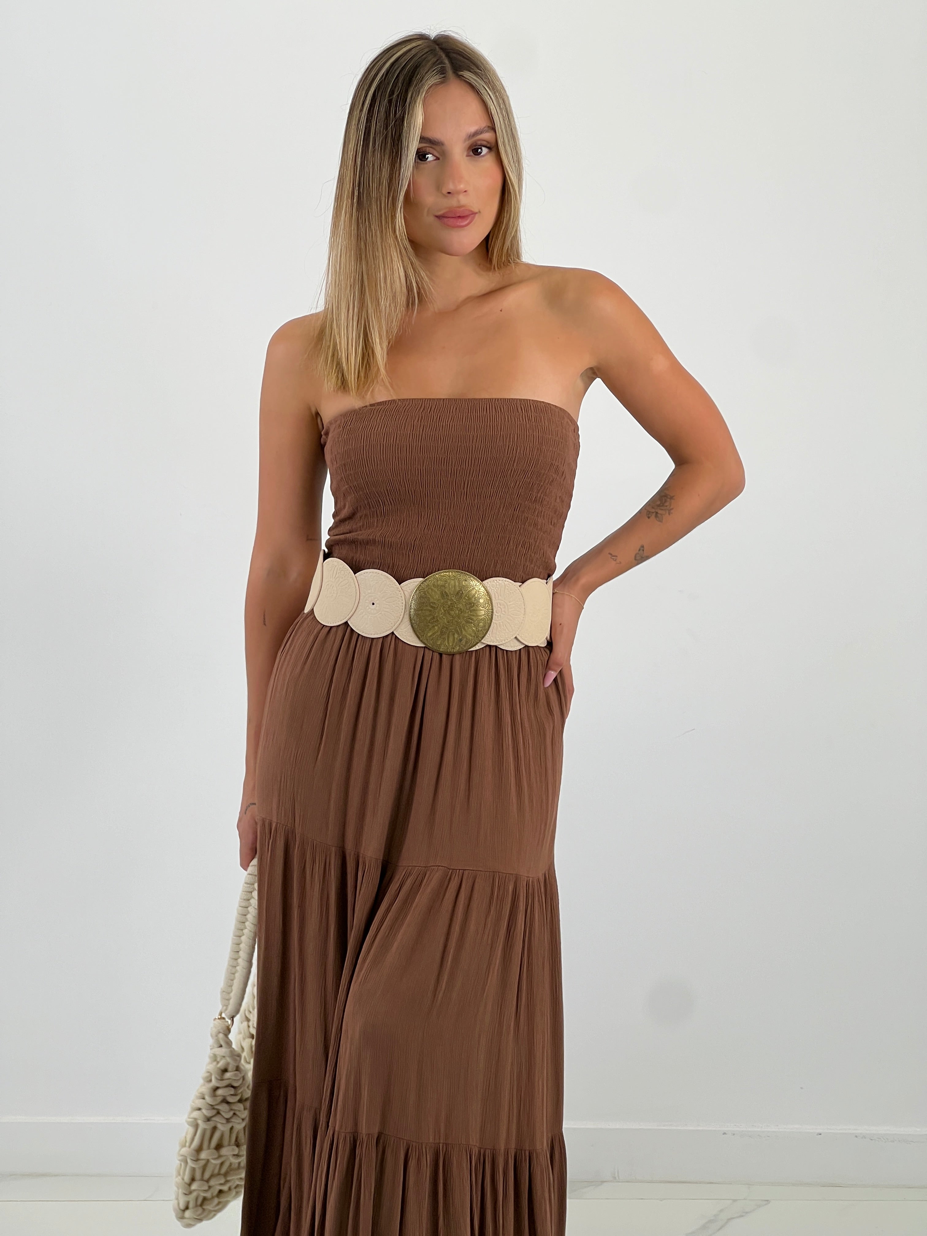 Ceinture cercles effet cuir