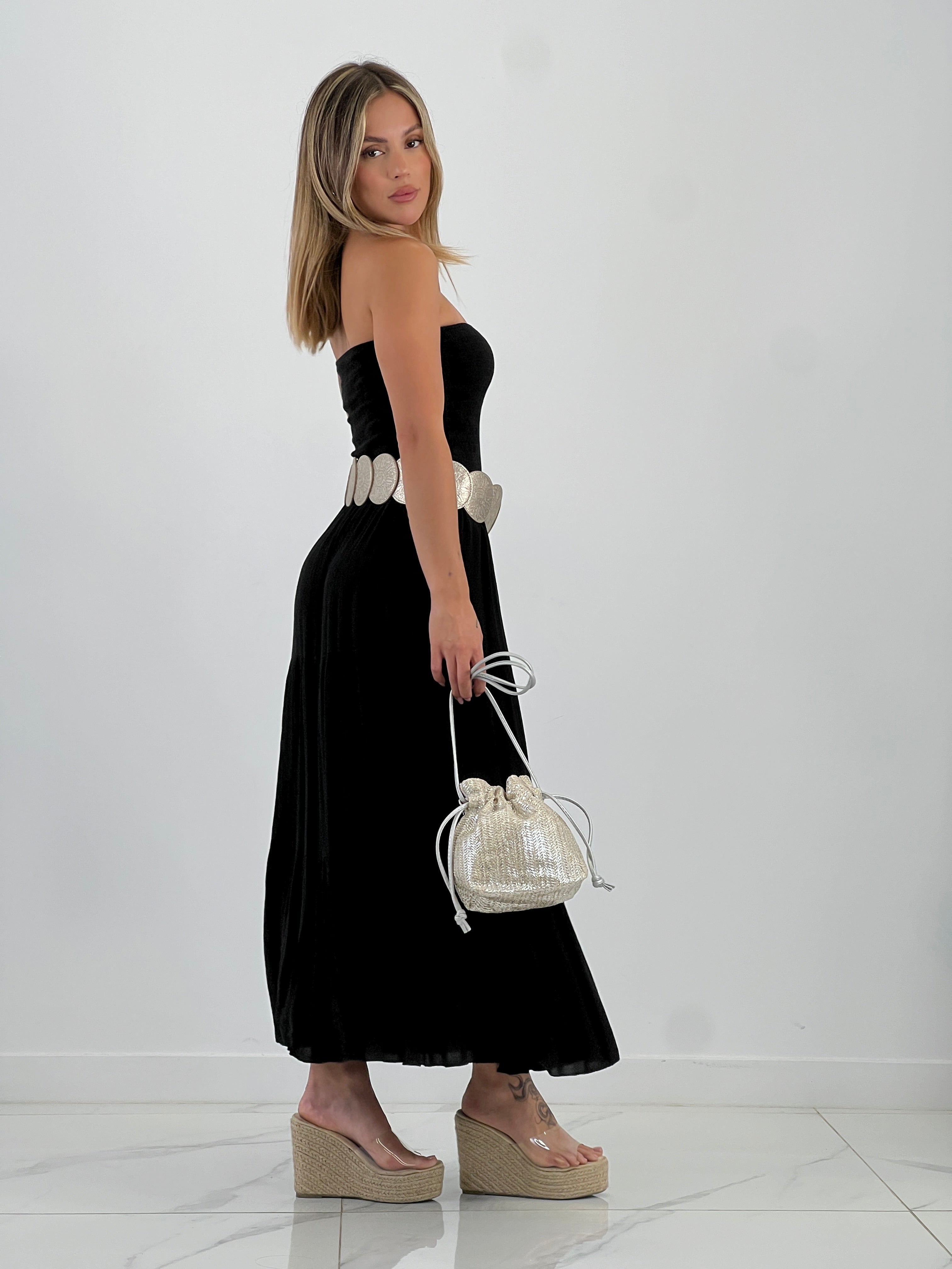 Vestido goma palabra de honor