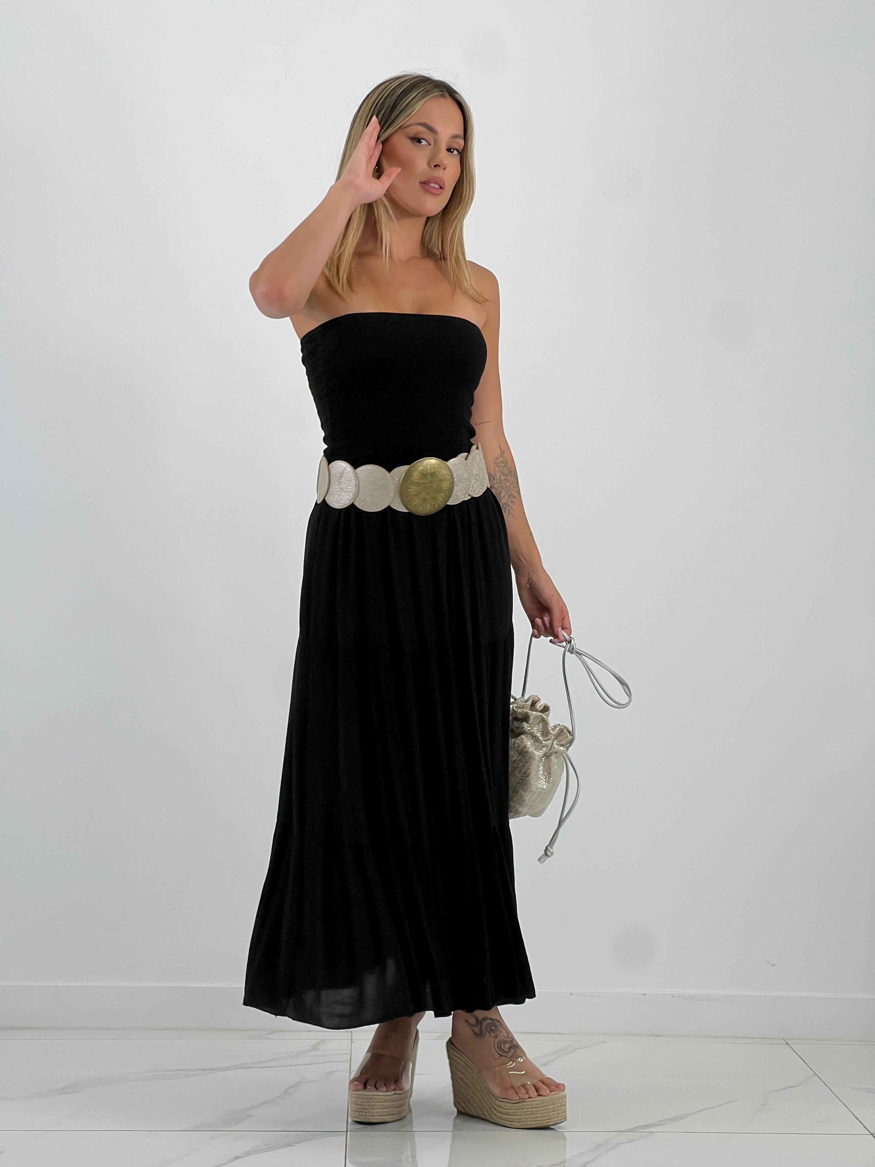 Vestido goma palabra de honor