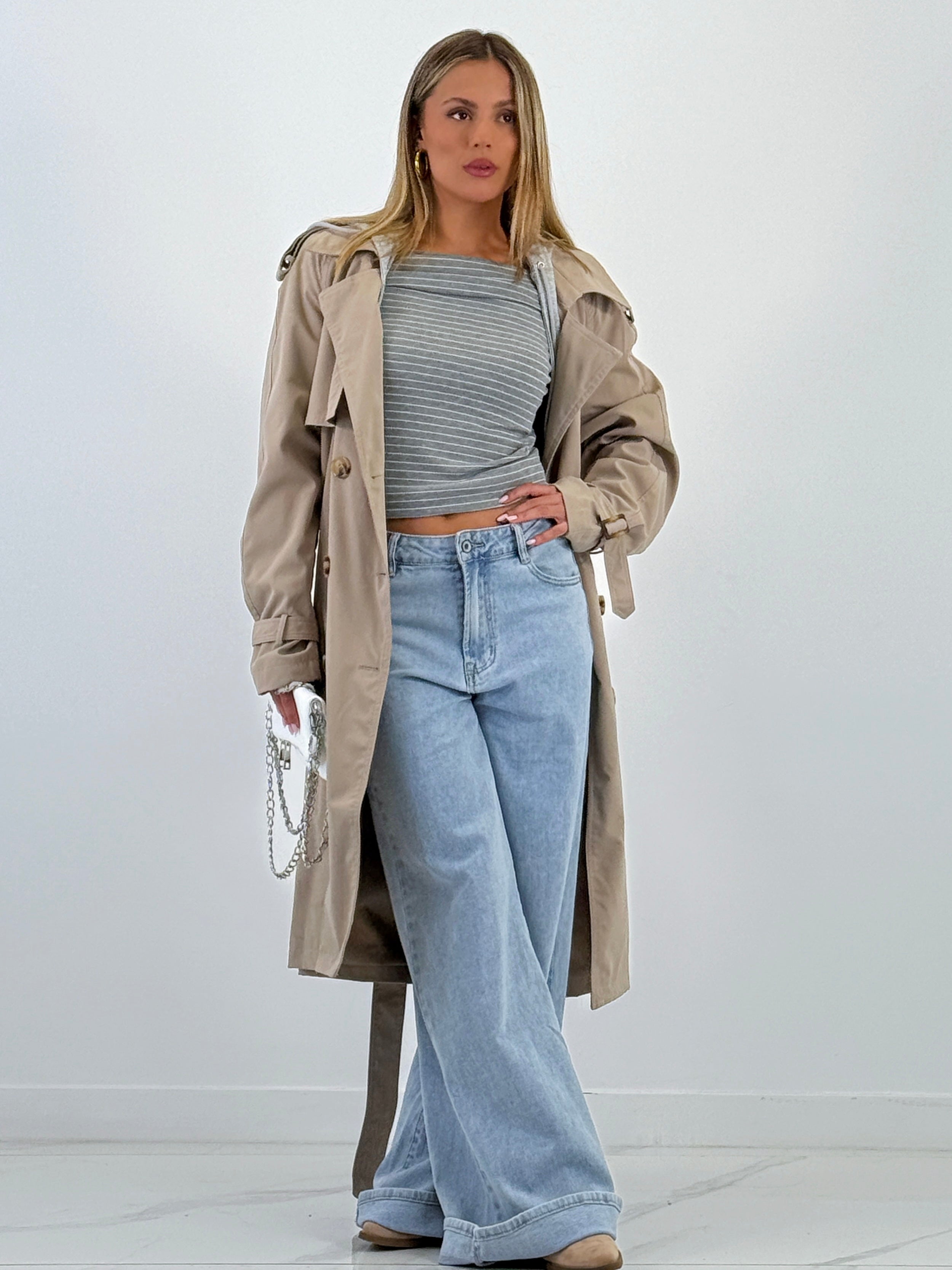 Gabardina trench capucha