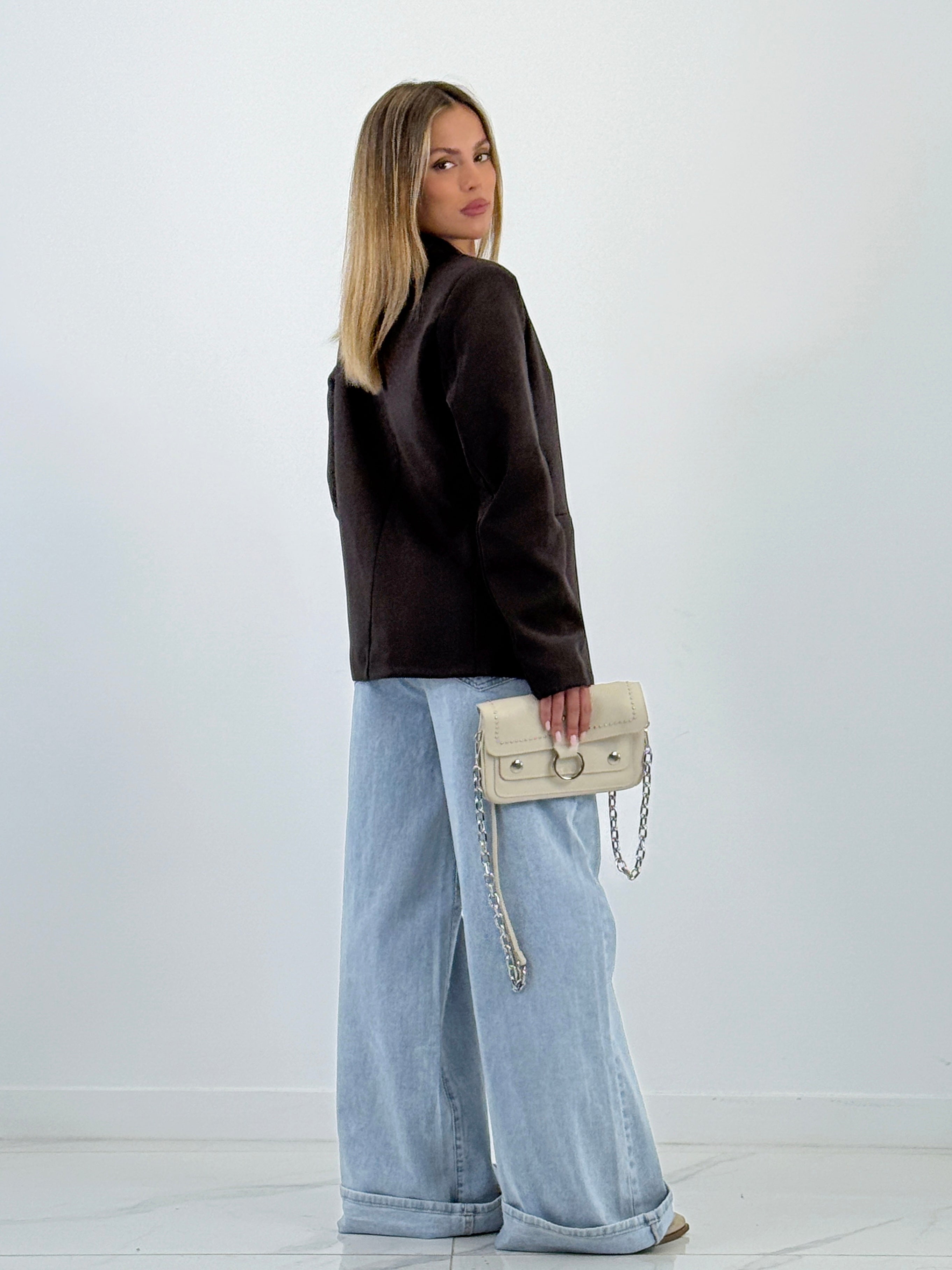 Blazer entallada botón