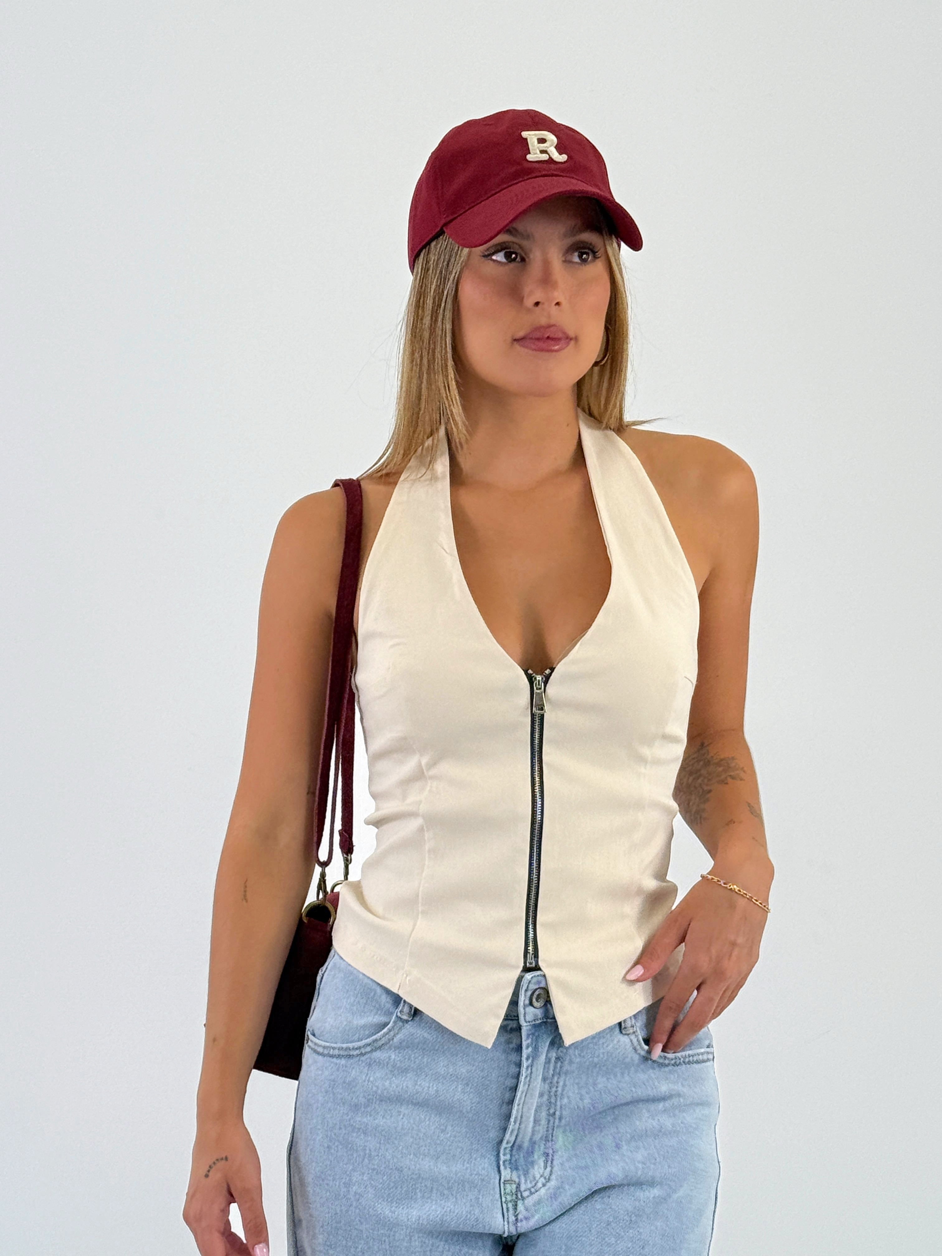 Top chaleco cremallera