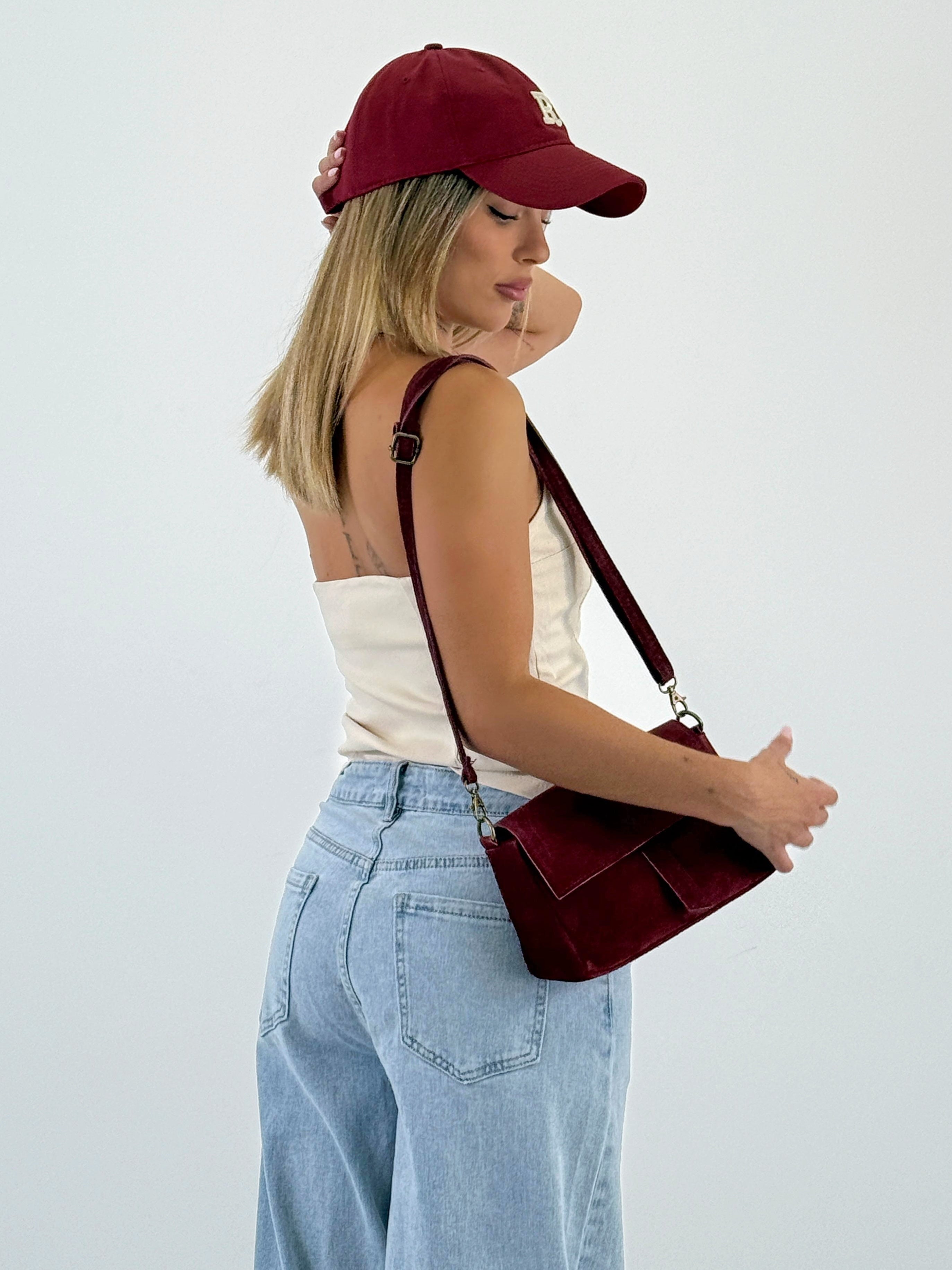 Bolso bandolera ante