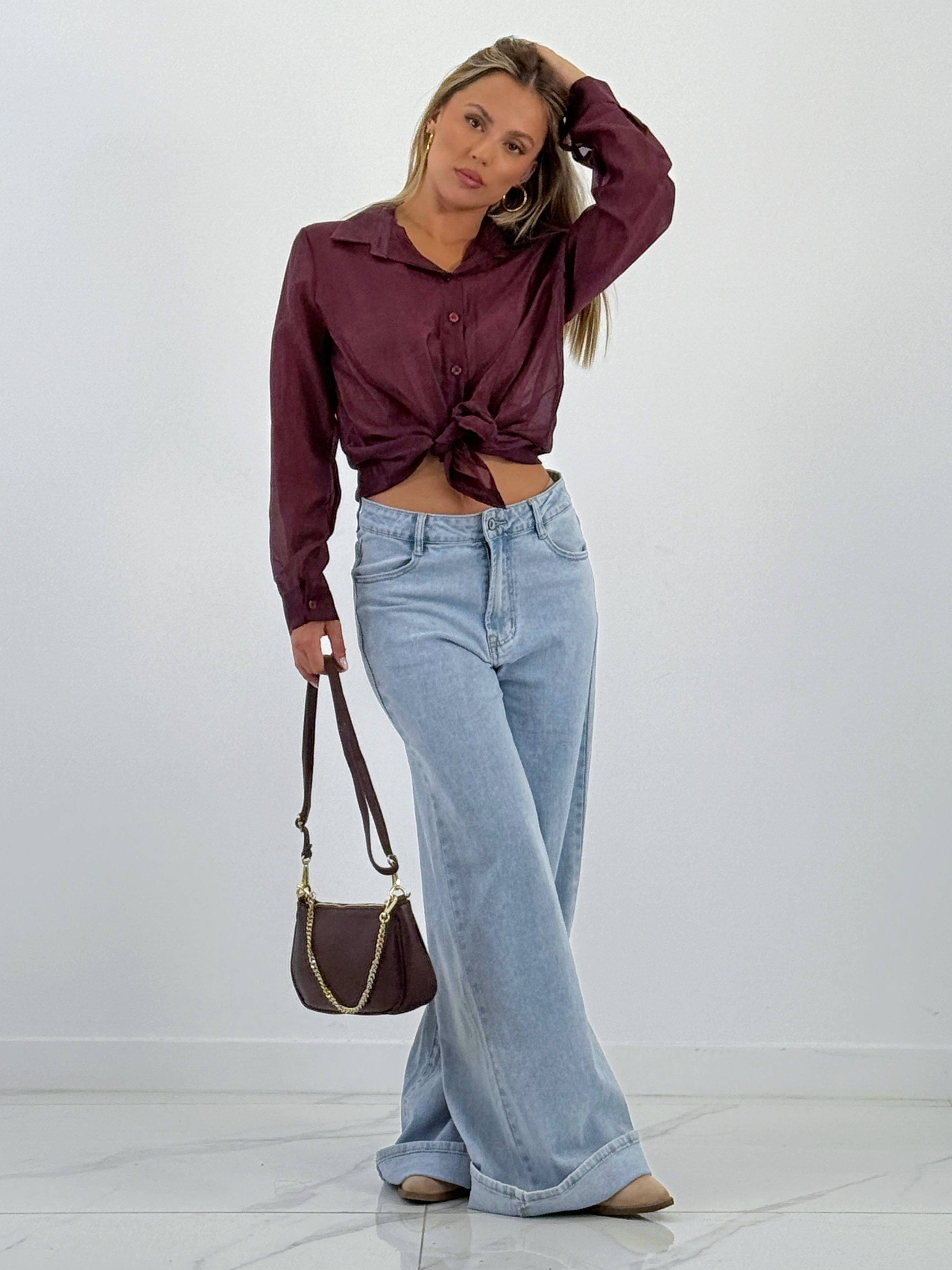 Jeans denim wide leg