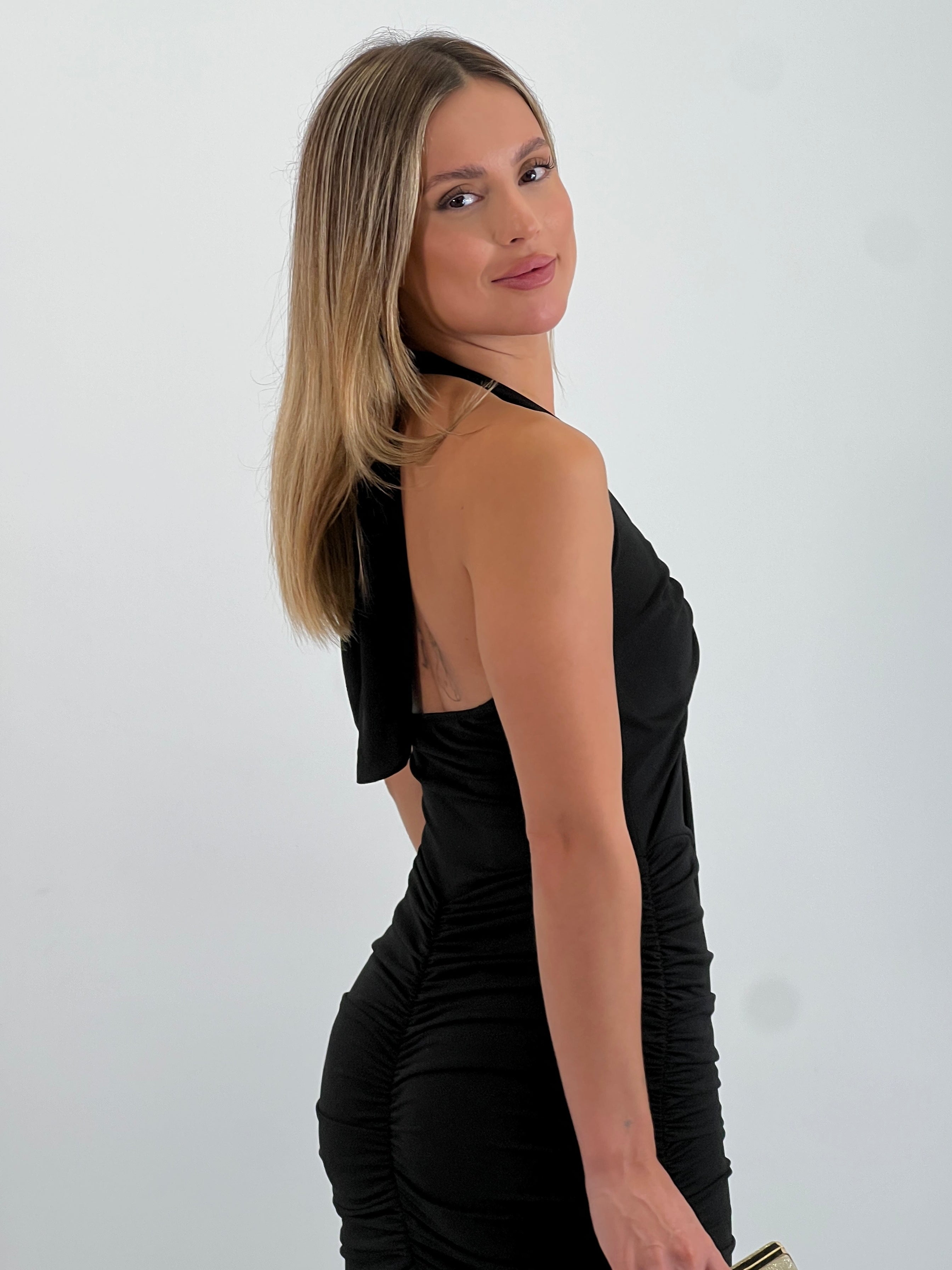 Vestido escote fruncido Ylenia