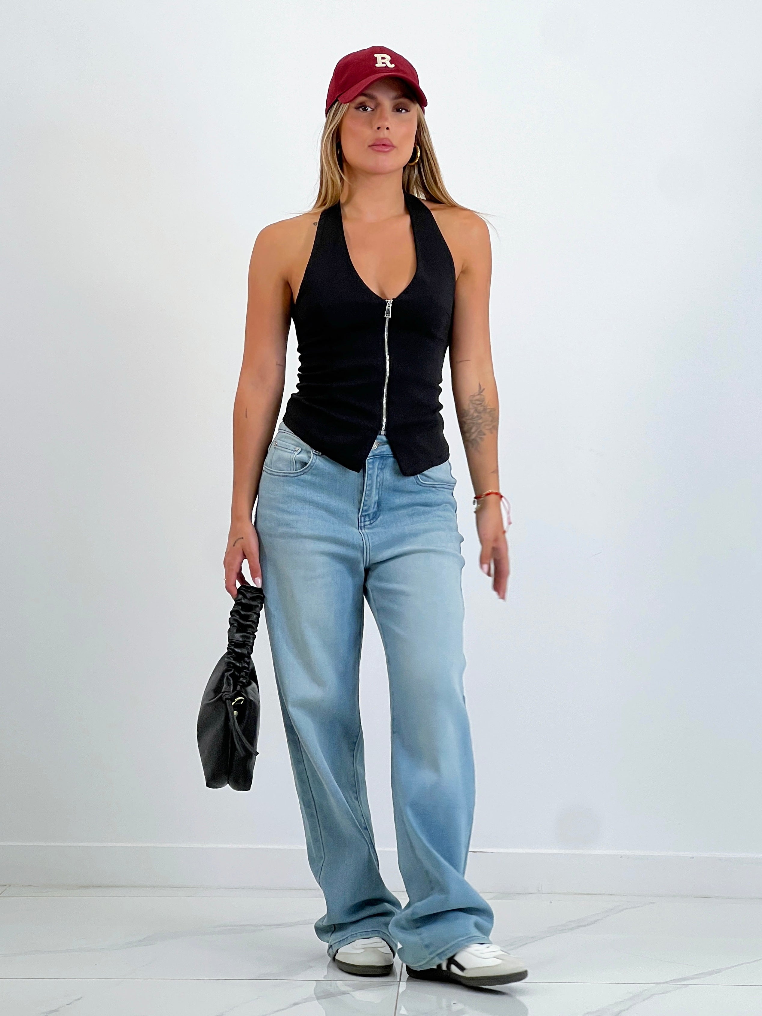 Top chaleco cremallera