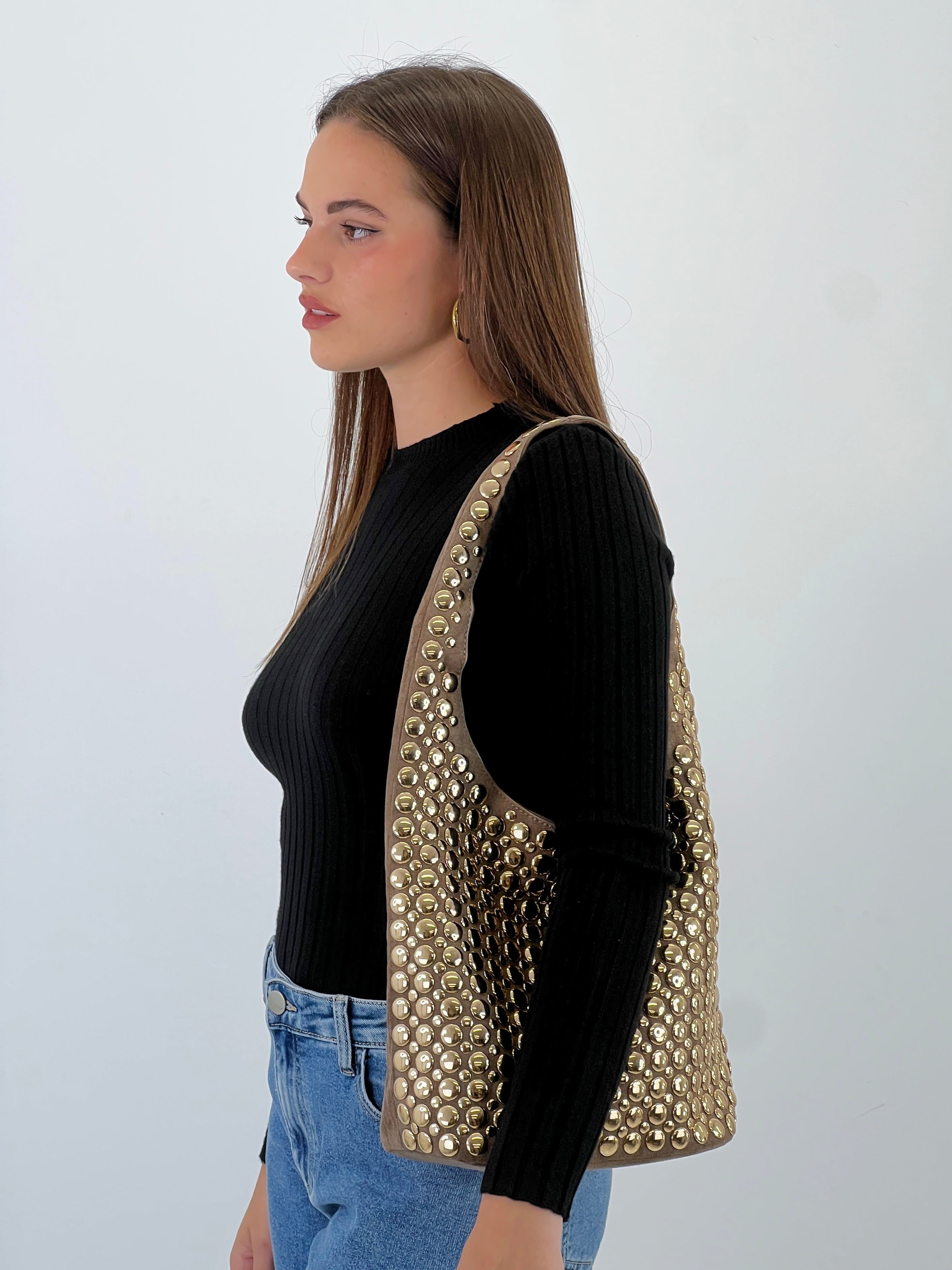 Bolso shopper tachas