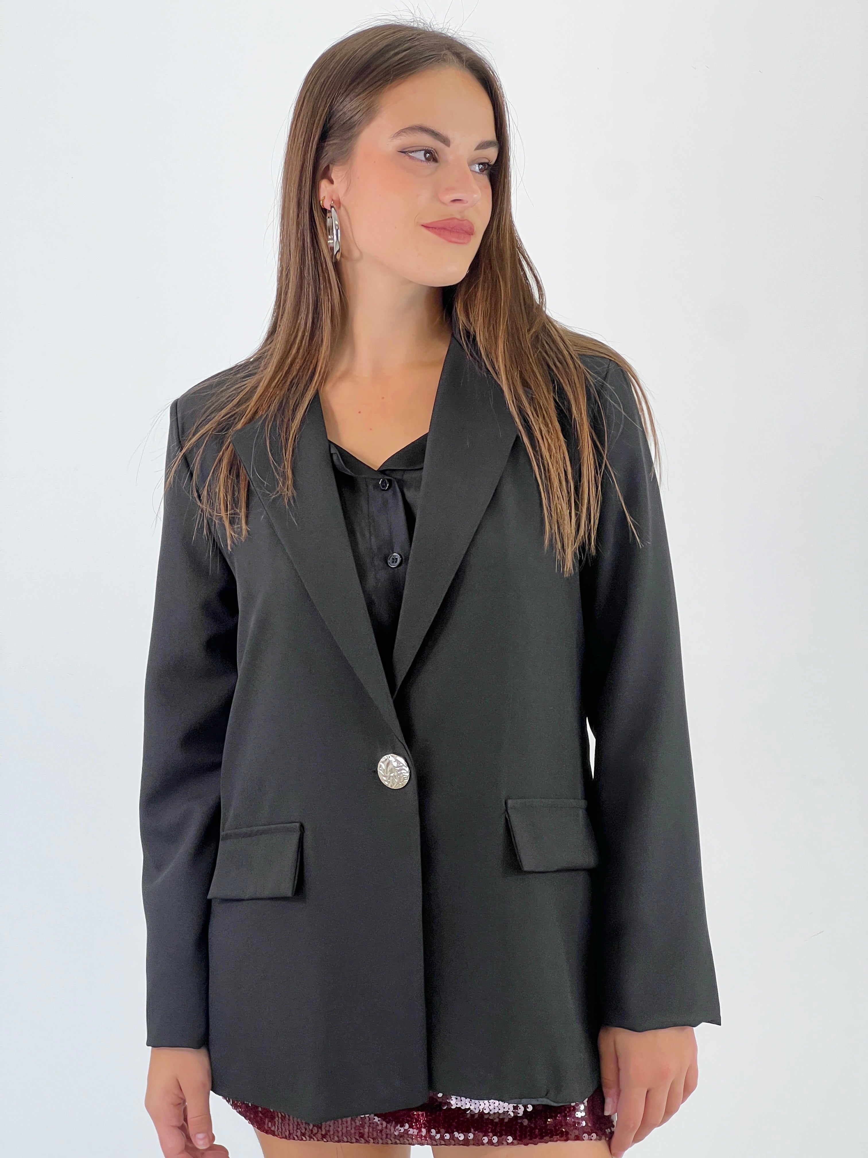 Blazer botón Angela