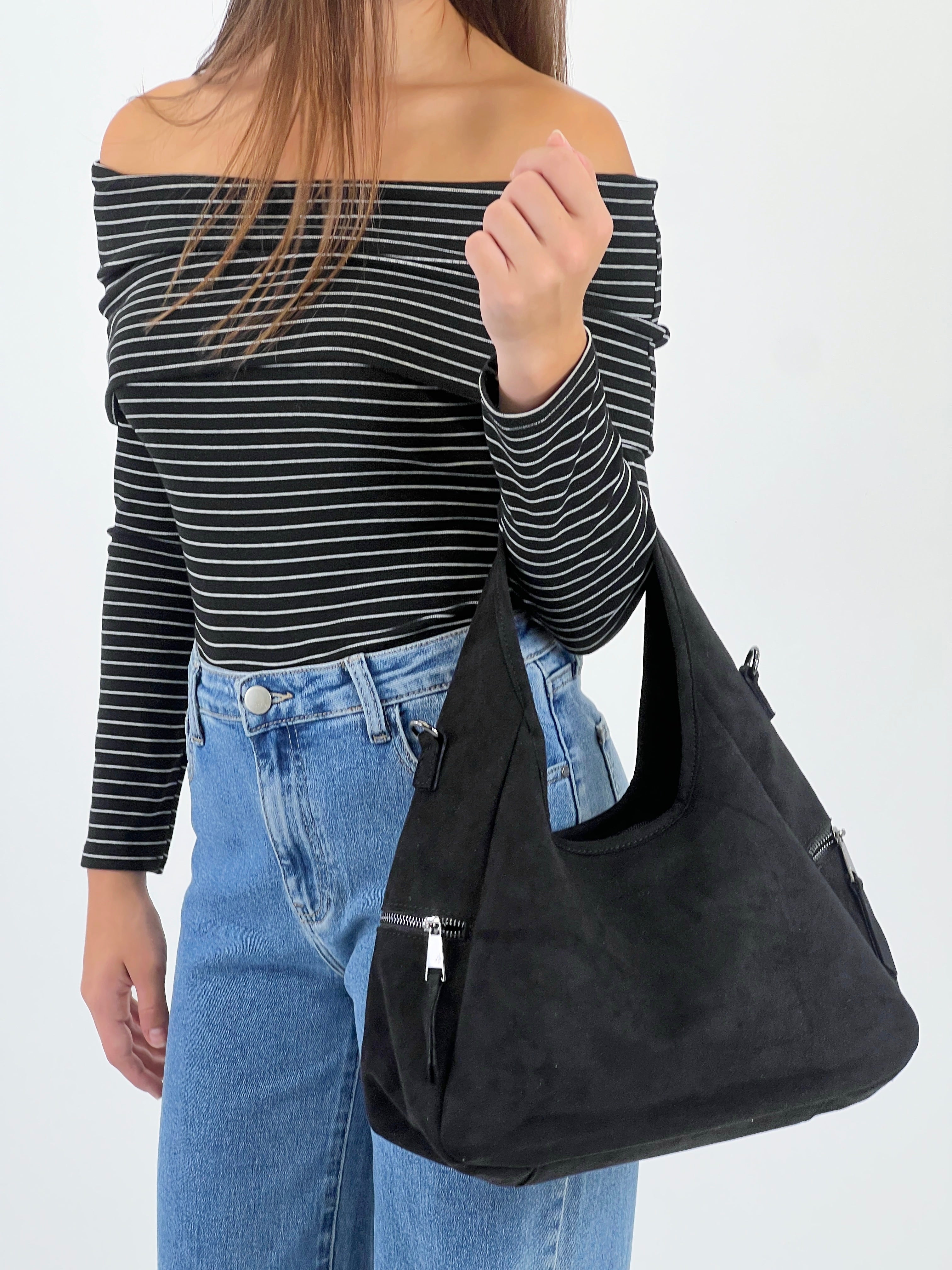 Bolso de hombro cremalleras