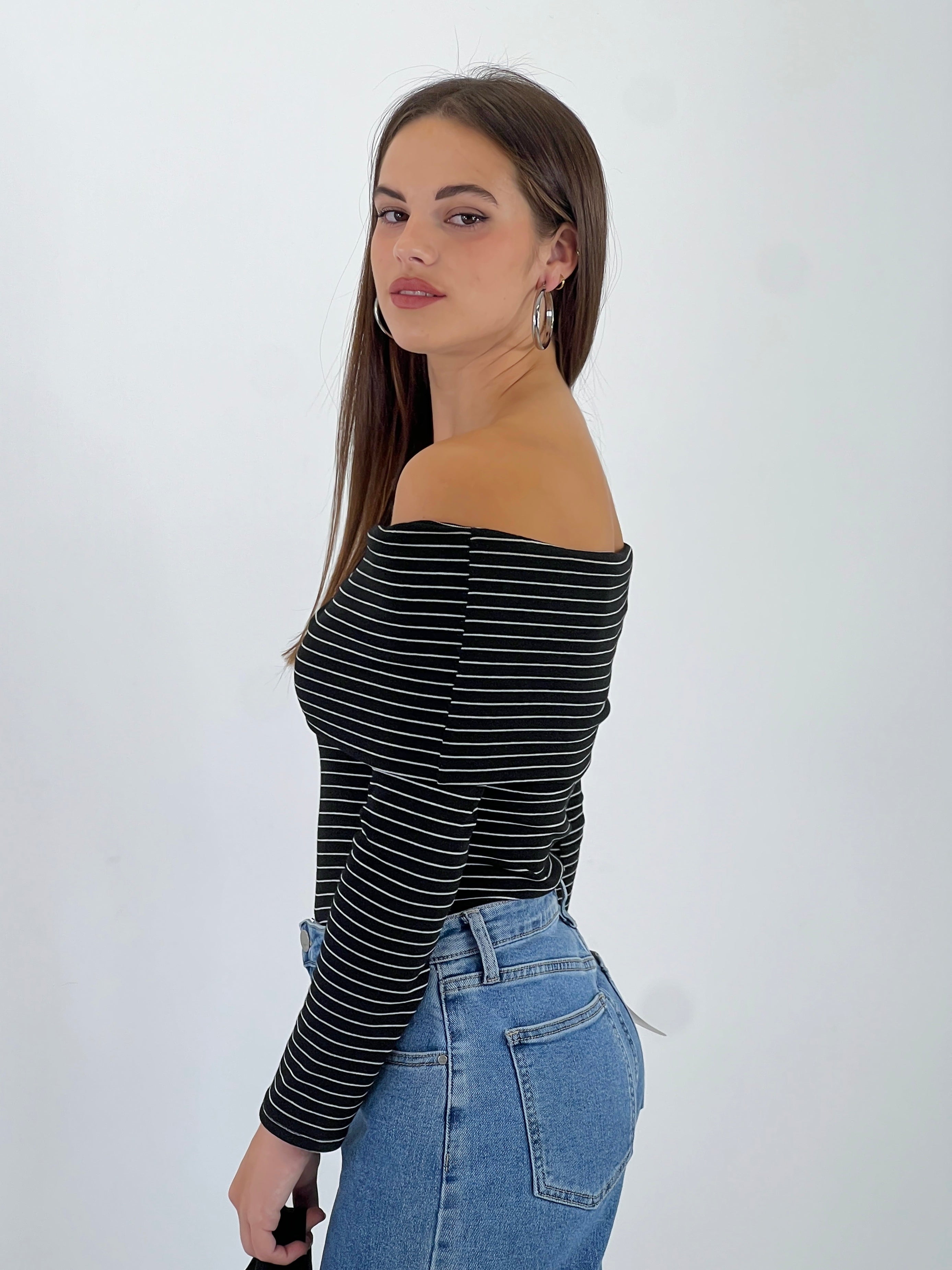 Jersey cuello barco rayas