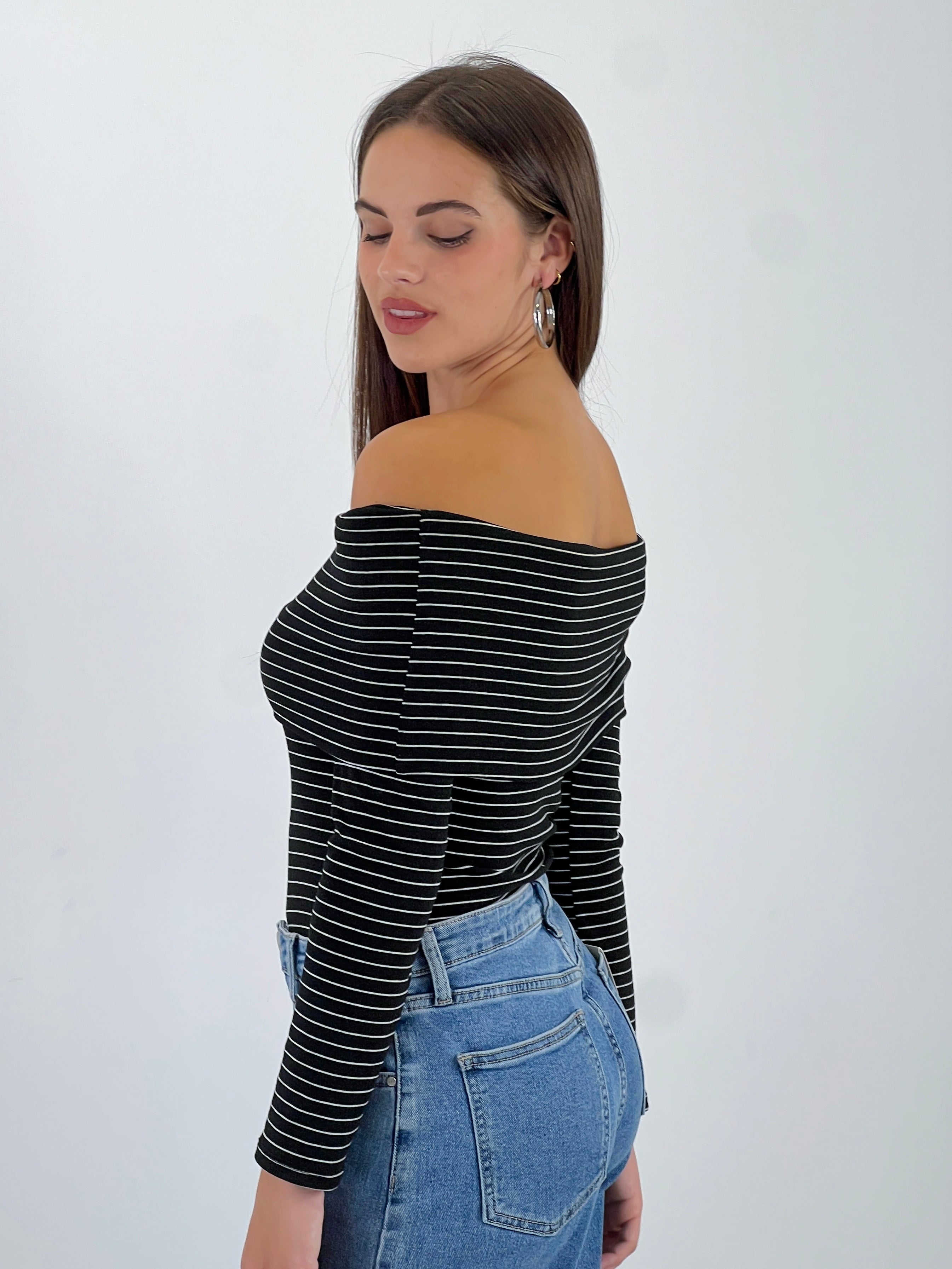 Jersey cuello barco rayas