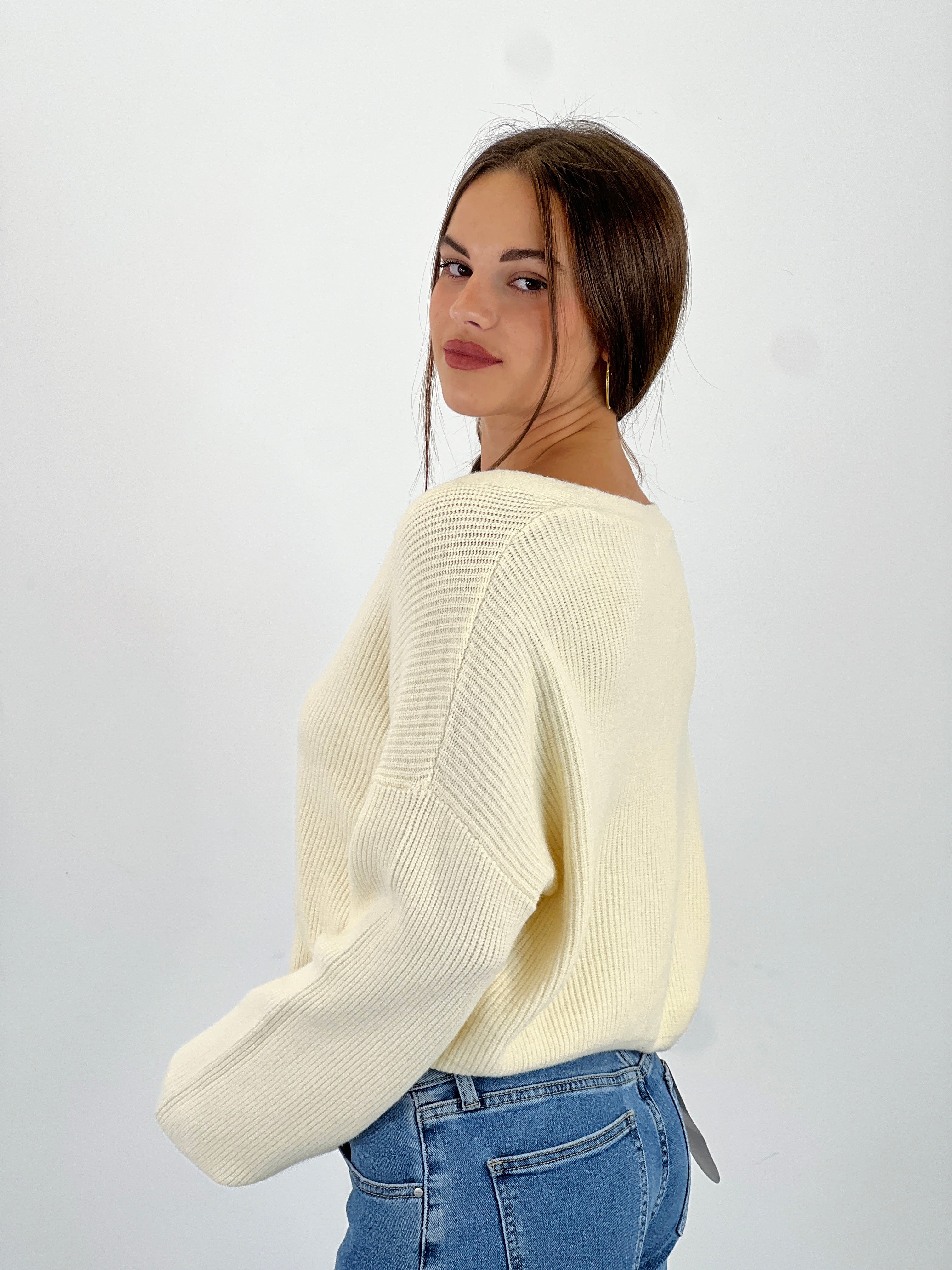 Chaqueta cropped punto