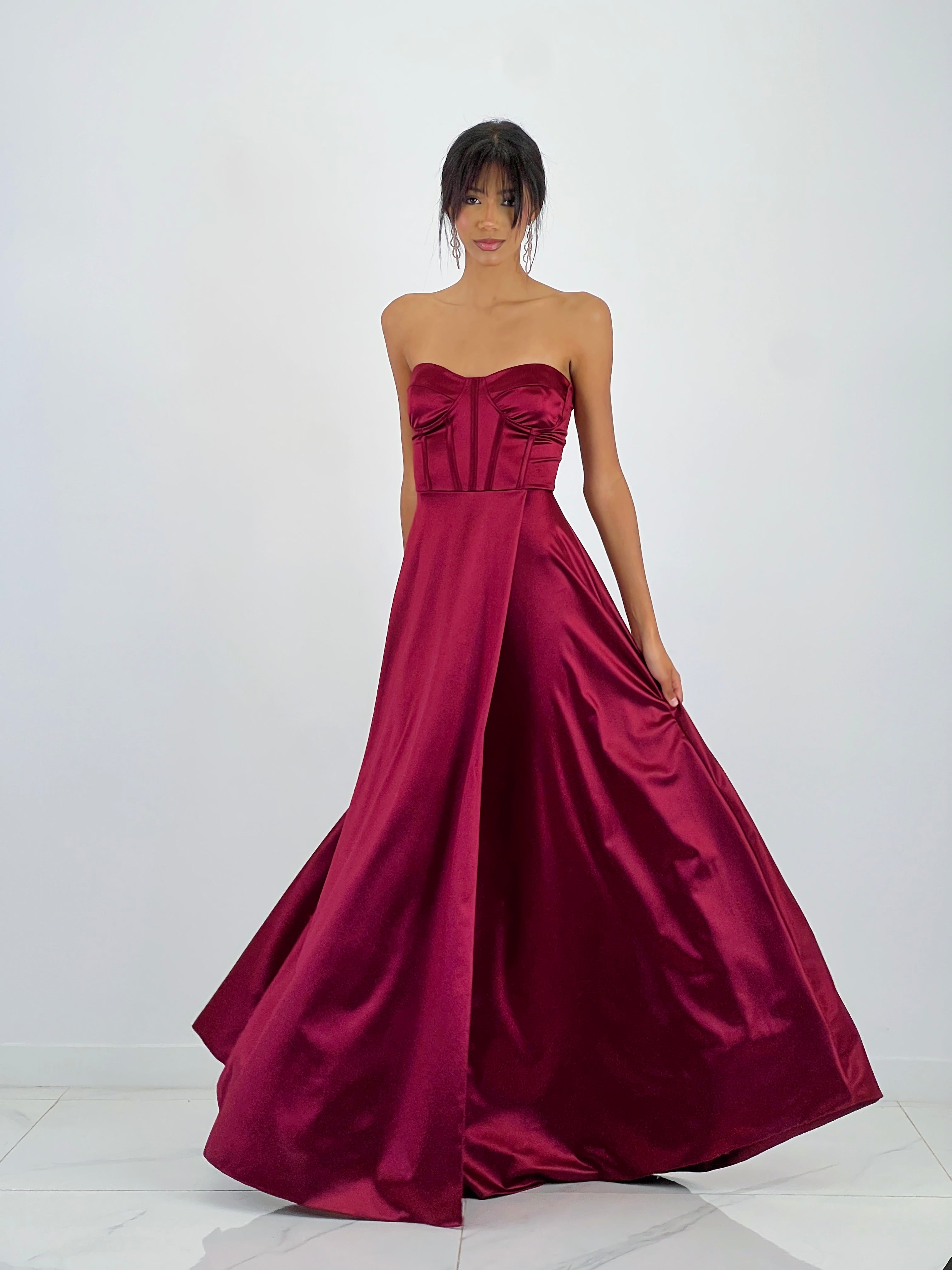 Vestido satinado Nelia