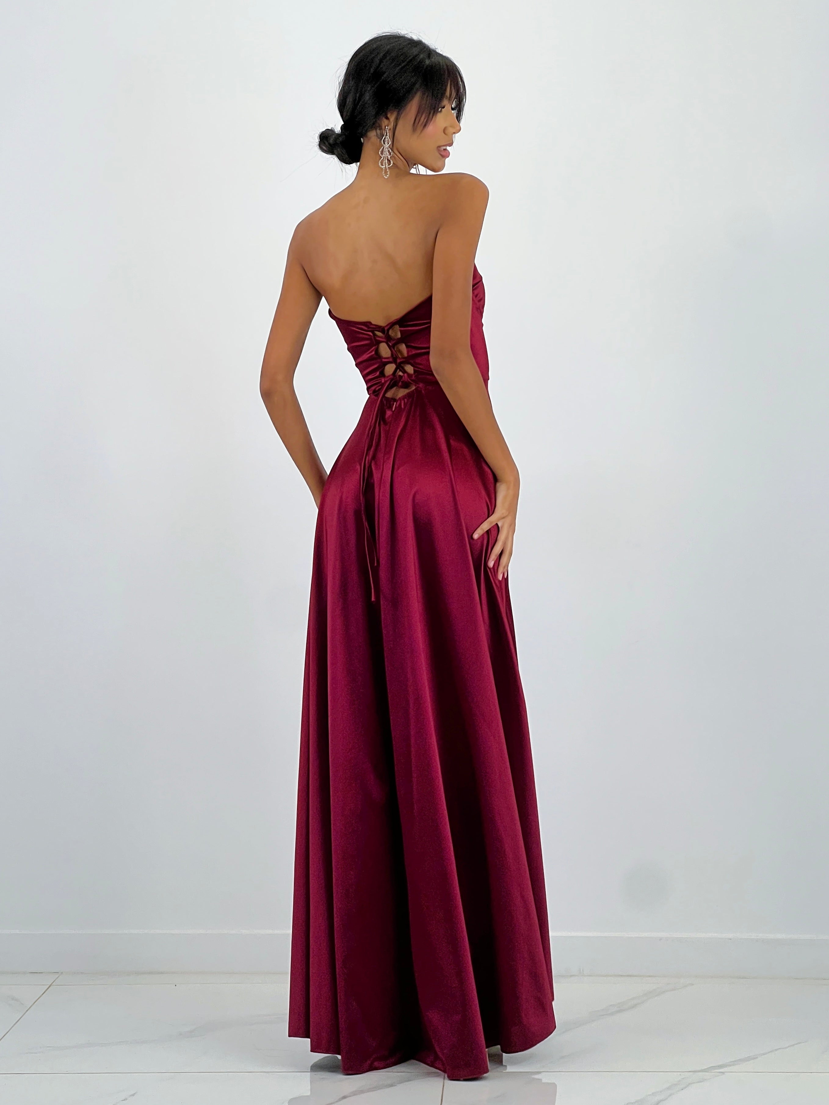 Vestido satinado Nelia