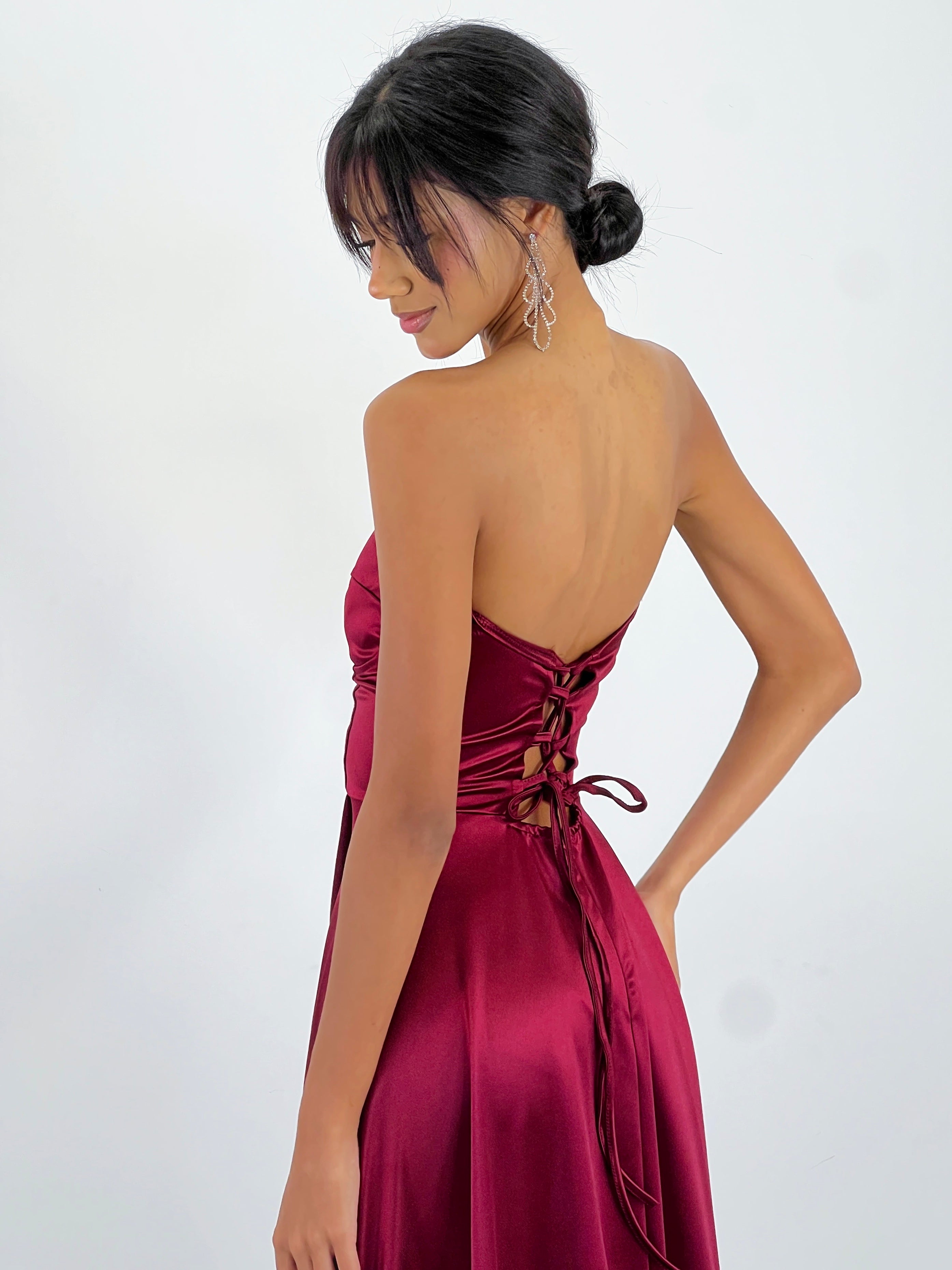 Vestido satinado Nelia